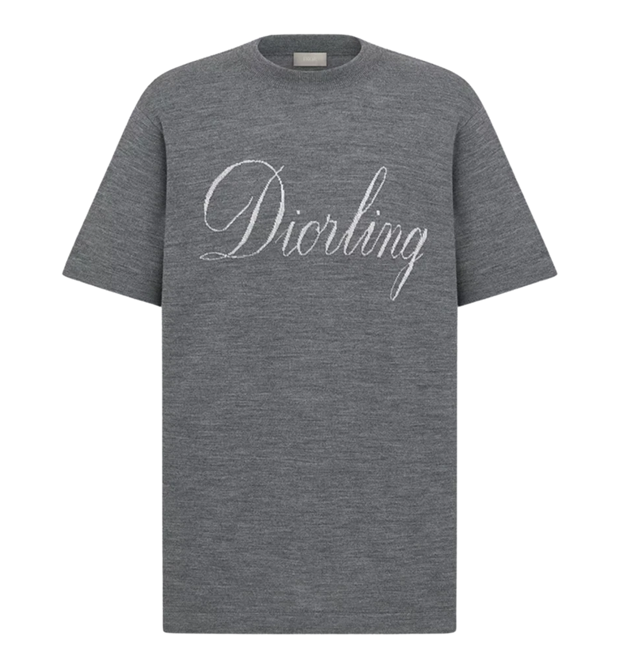 Diorling T-Shirt In Wool-Blend Jersey - Grey