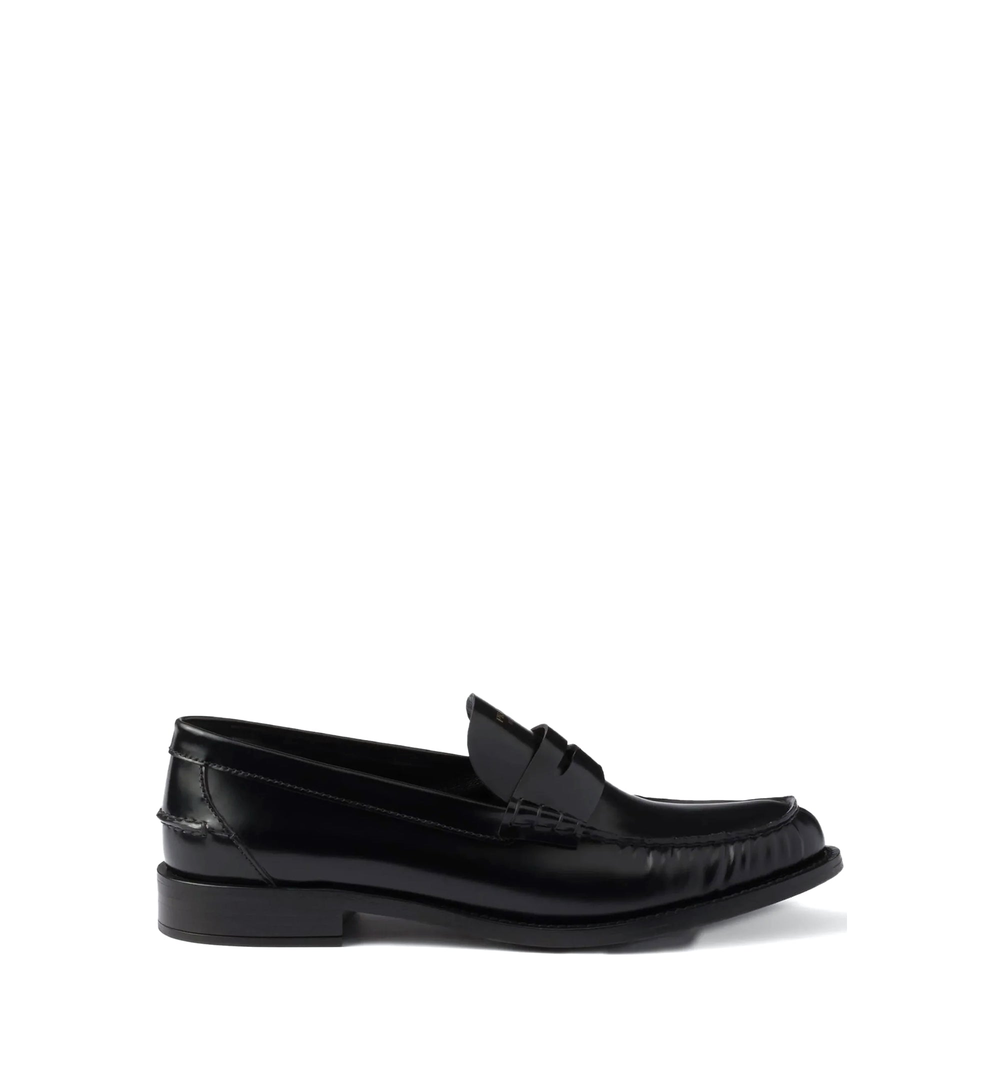 Prada 20mm Brushed-leather Band Loafers