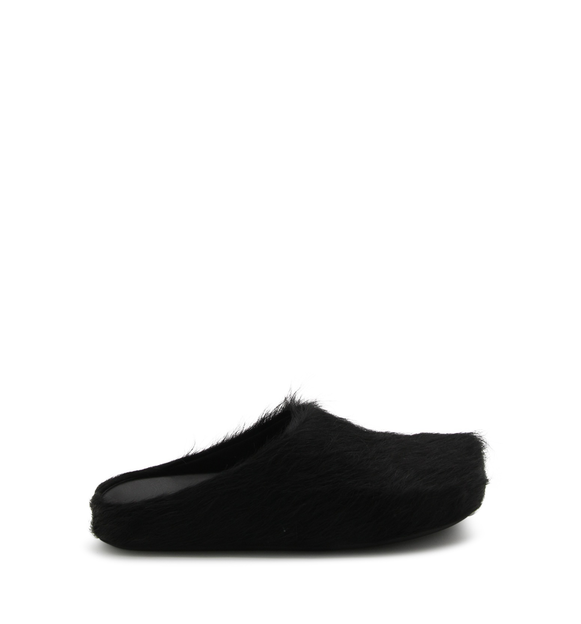 Long Hair Calfskin Fussbett Sabot