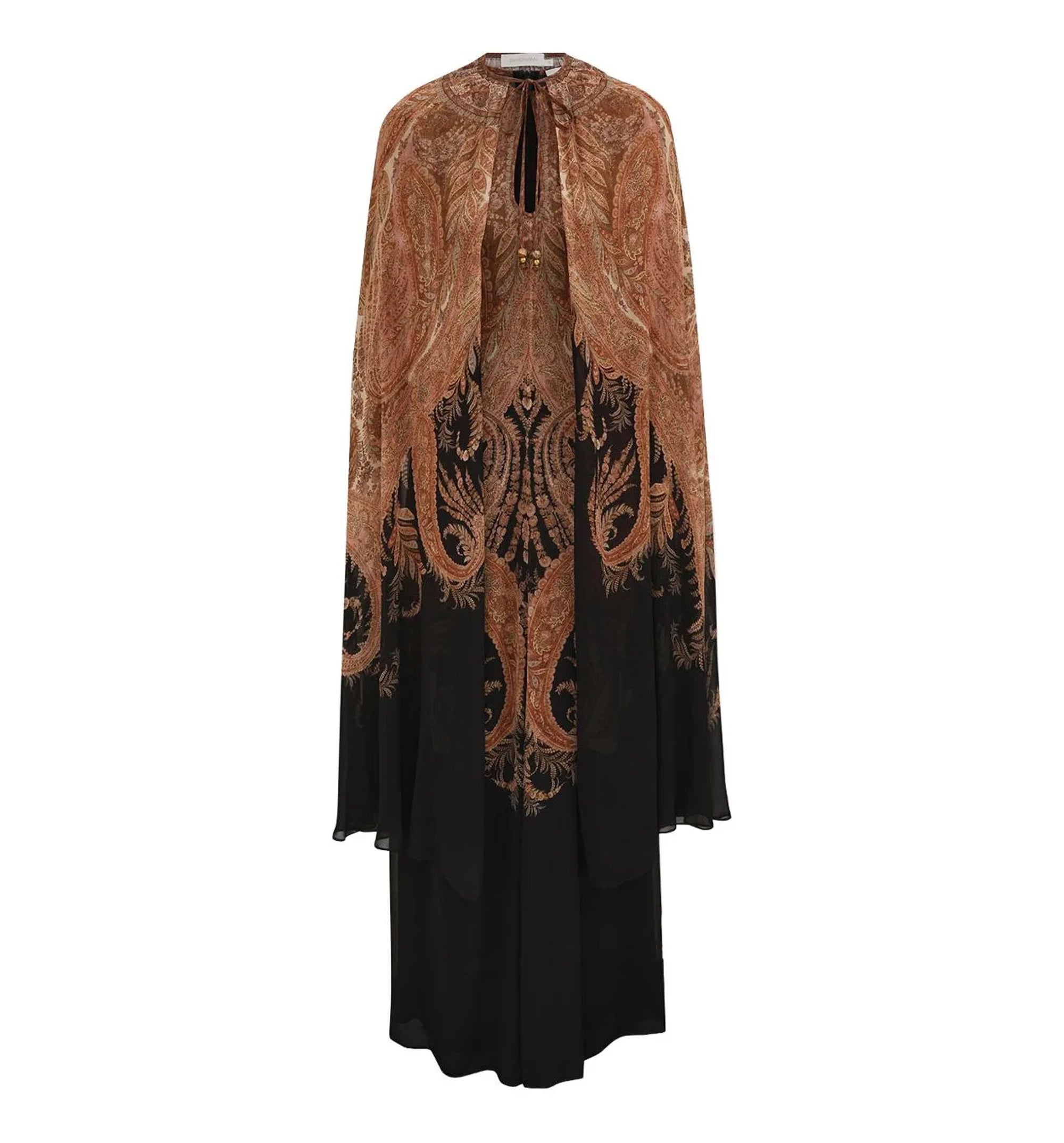 Hypnotic Caped Maxi Dress