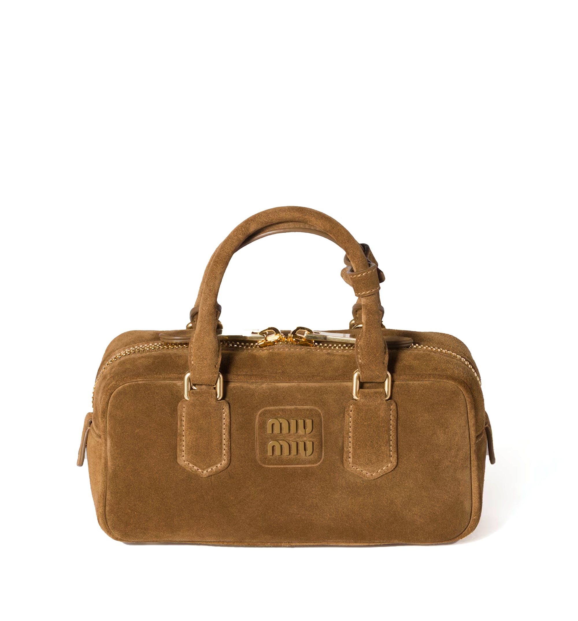 Arcadie Padded Suede Top-handle Bag