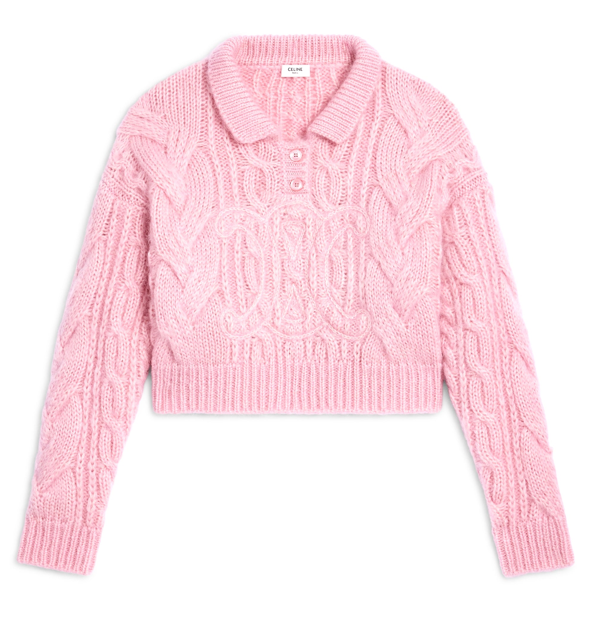 Sweater In Aran Mohair And Wool