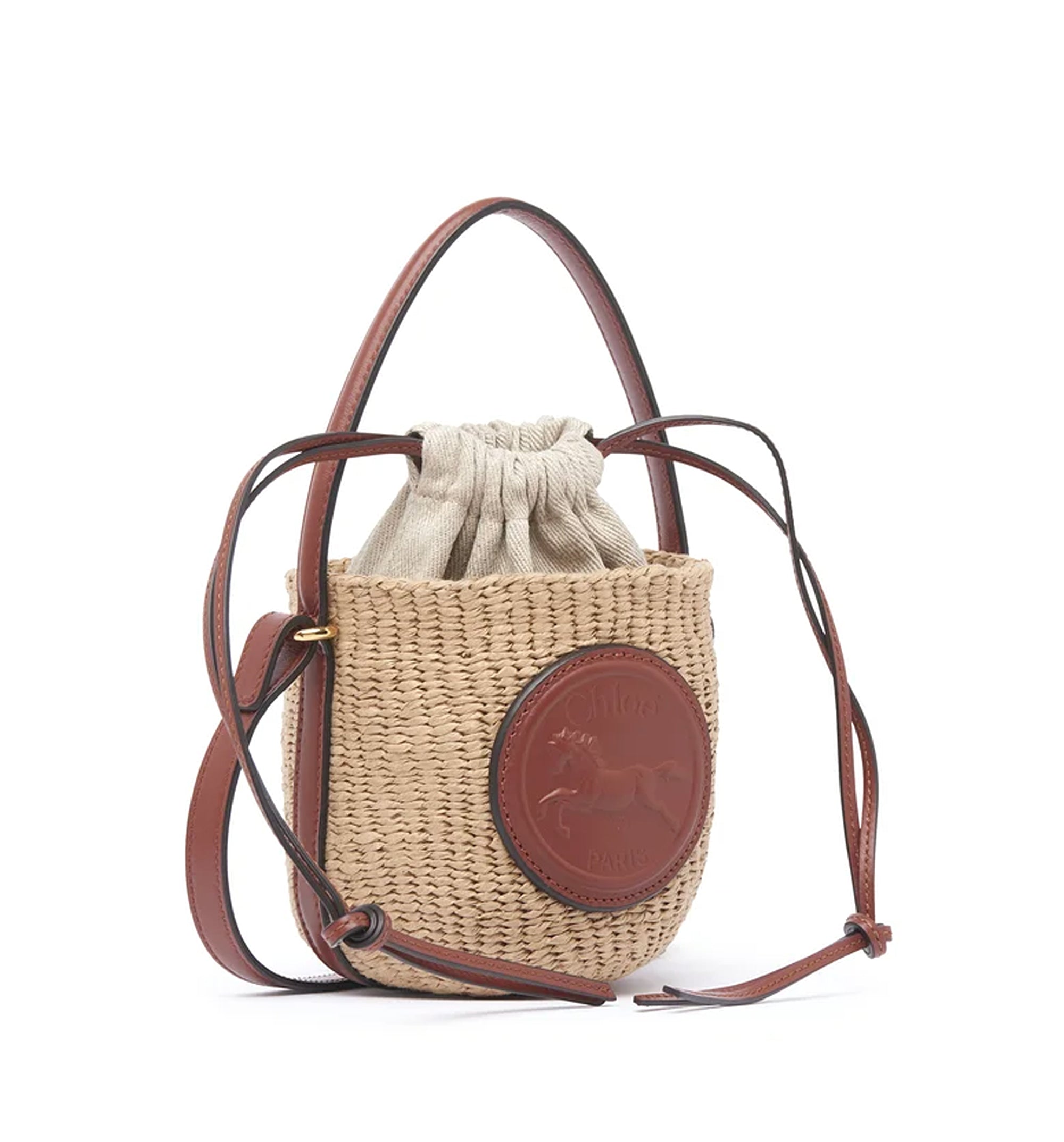 Mini Horse Medal Basket In Natural Fibers