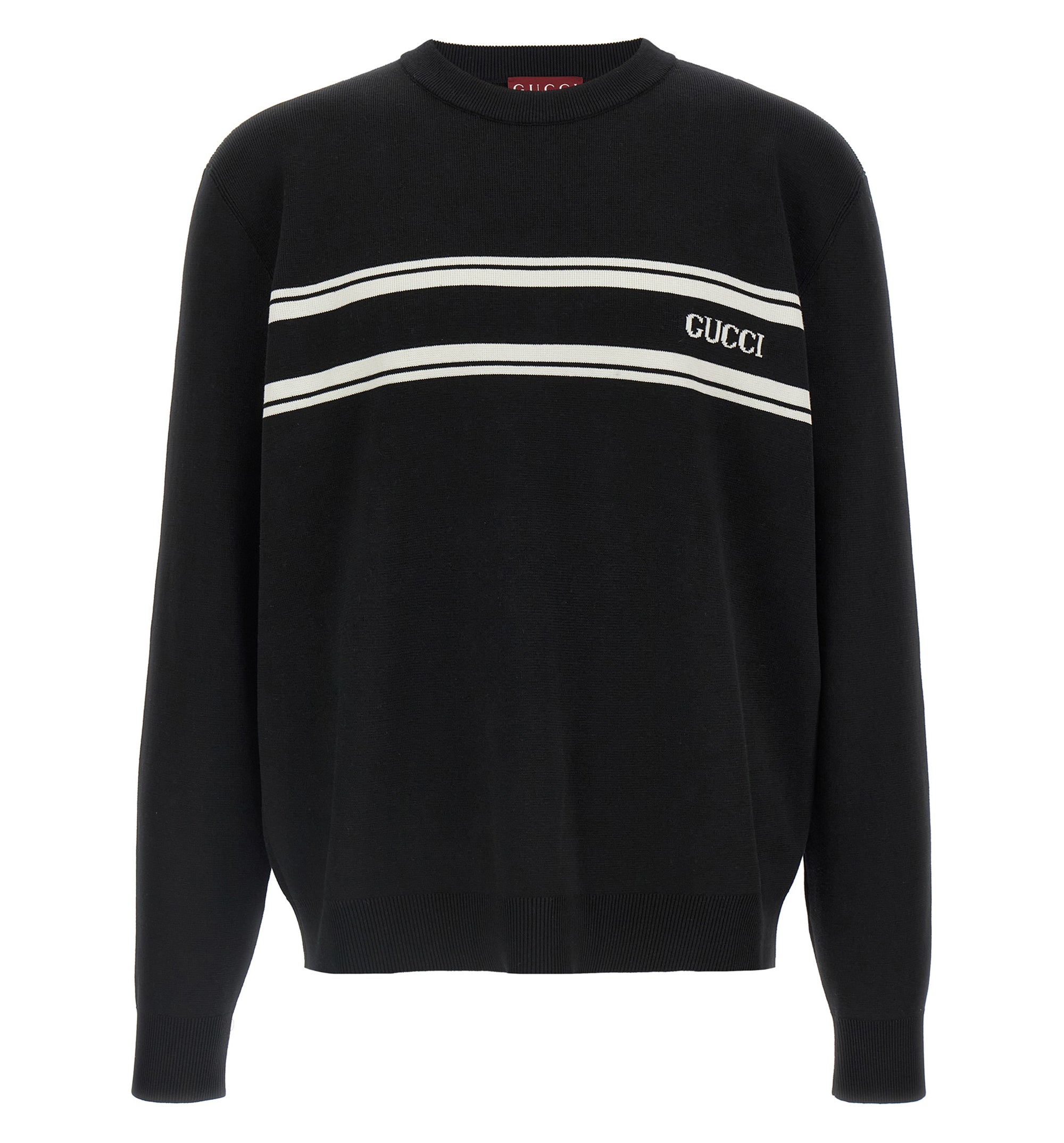 Silk Cotton Sweater With Intarsia