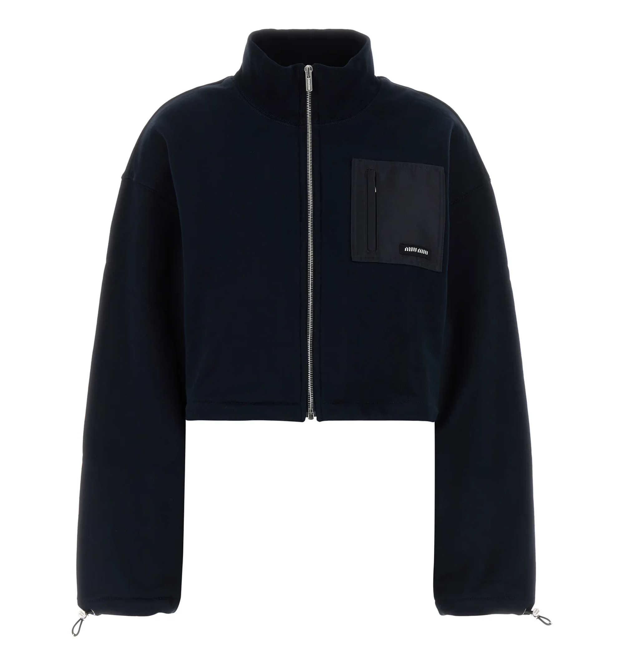 Zip-Up Cropped Sweatshirt