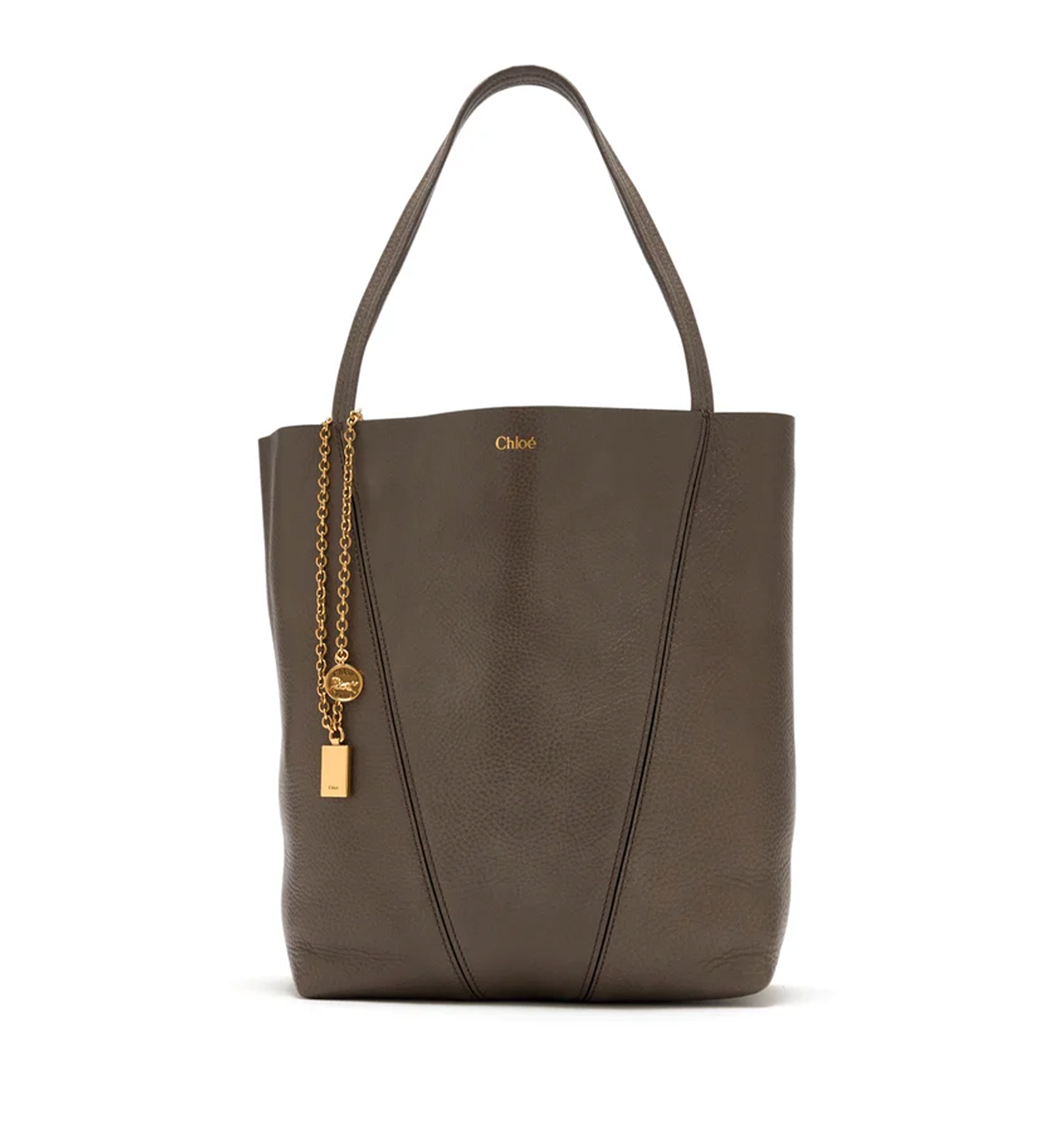 Chloé Spin Tote Bag in Grained Leather