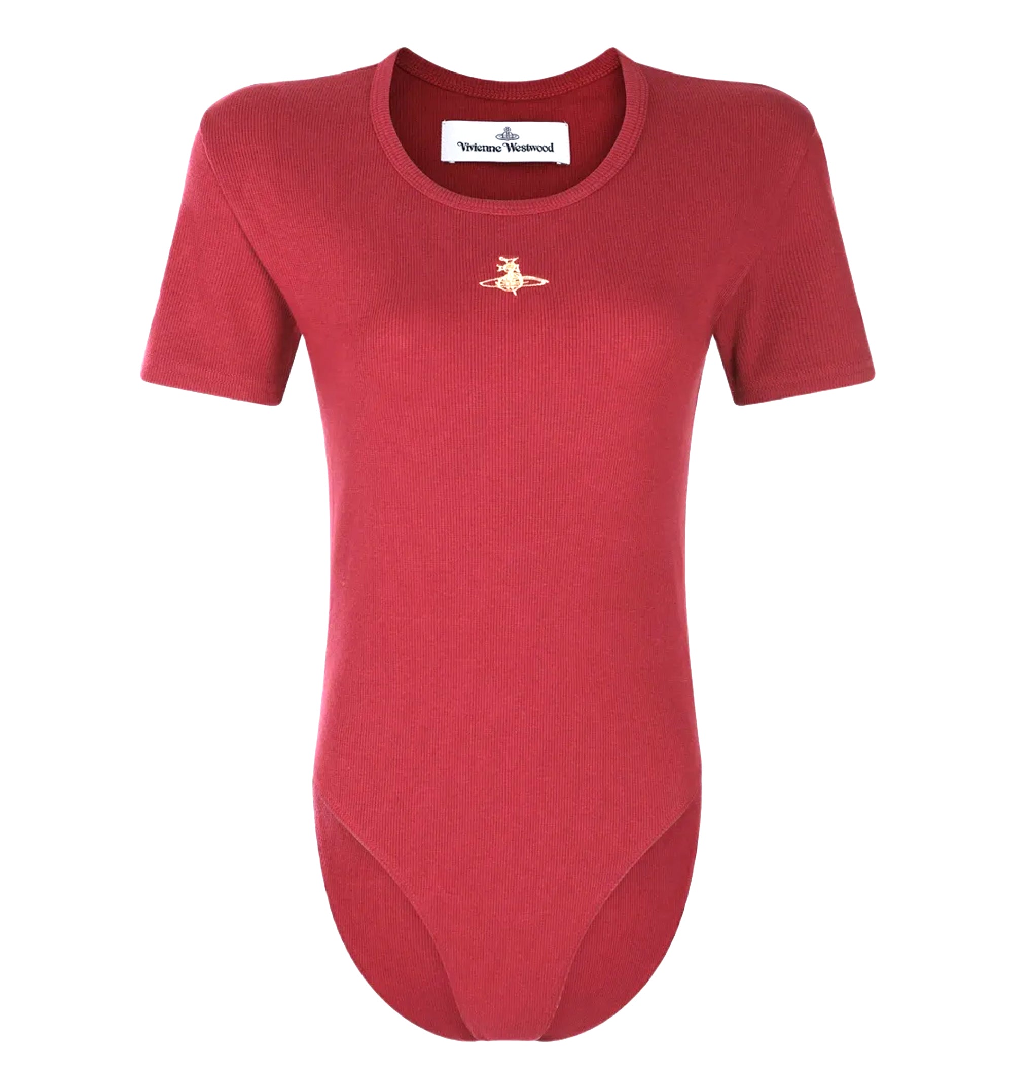 Orb-Embellished Ribbed Bodysuit