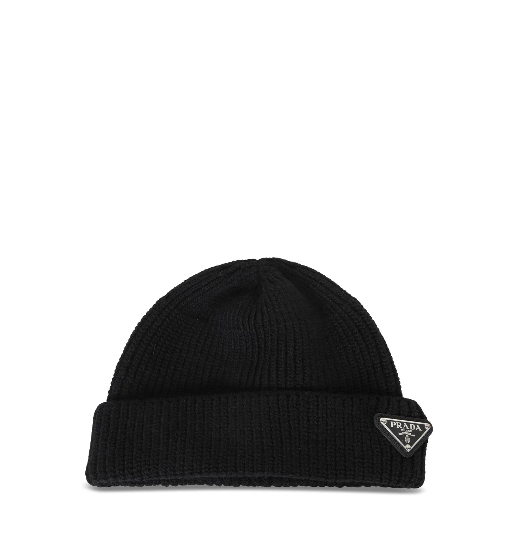 Prada Triangle-Logo Beanie