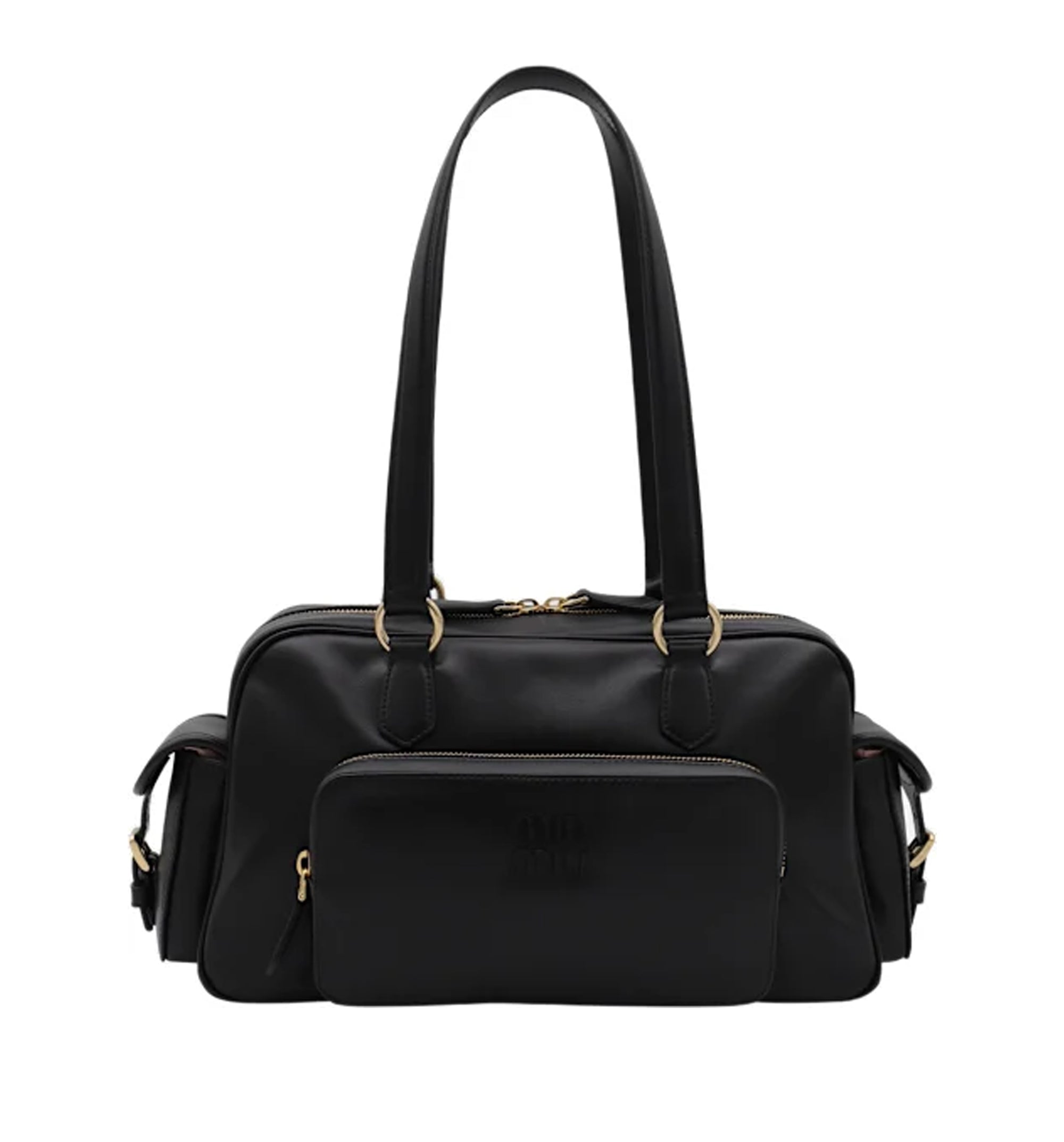 Pocket Nappa Leather Top-handle Bag
