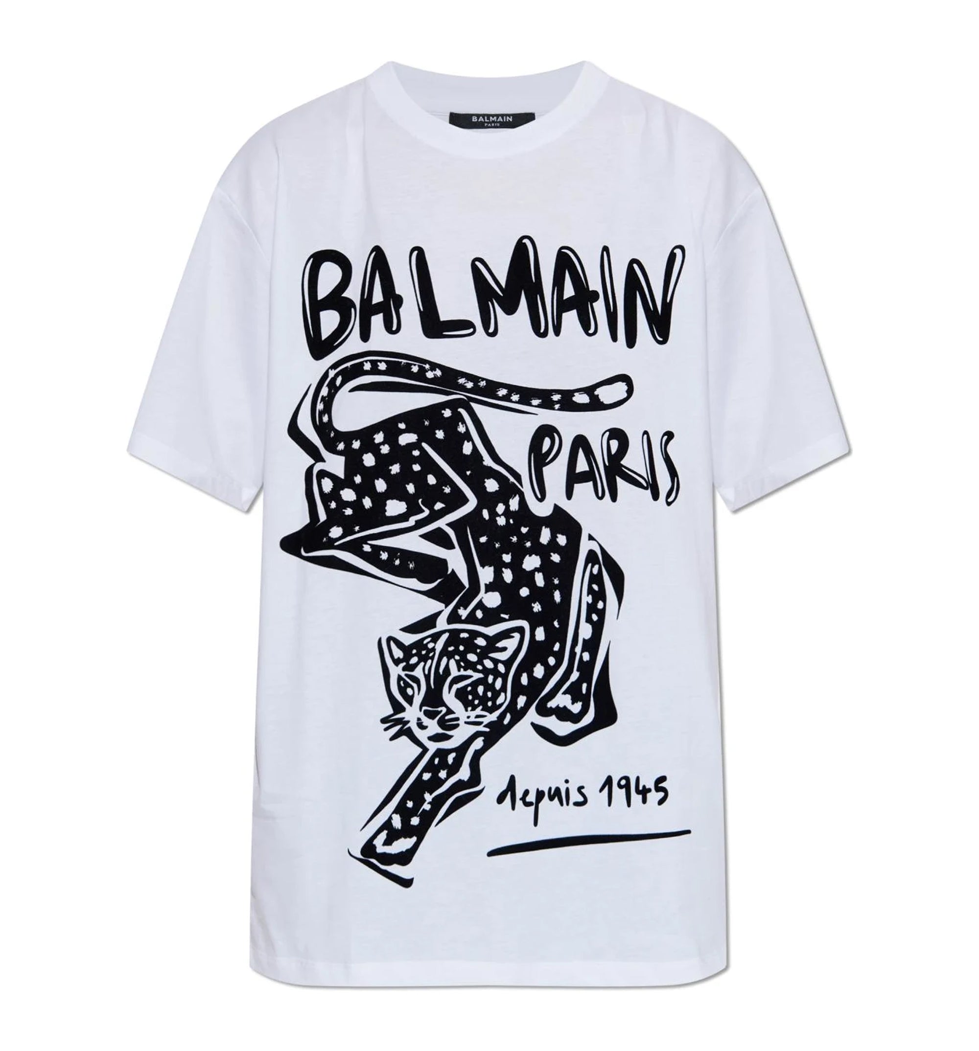 Short-Sleeved T-Shirt With Leopard Print