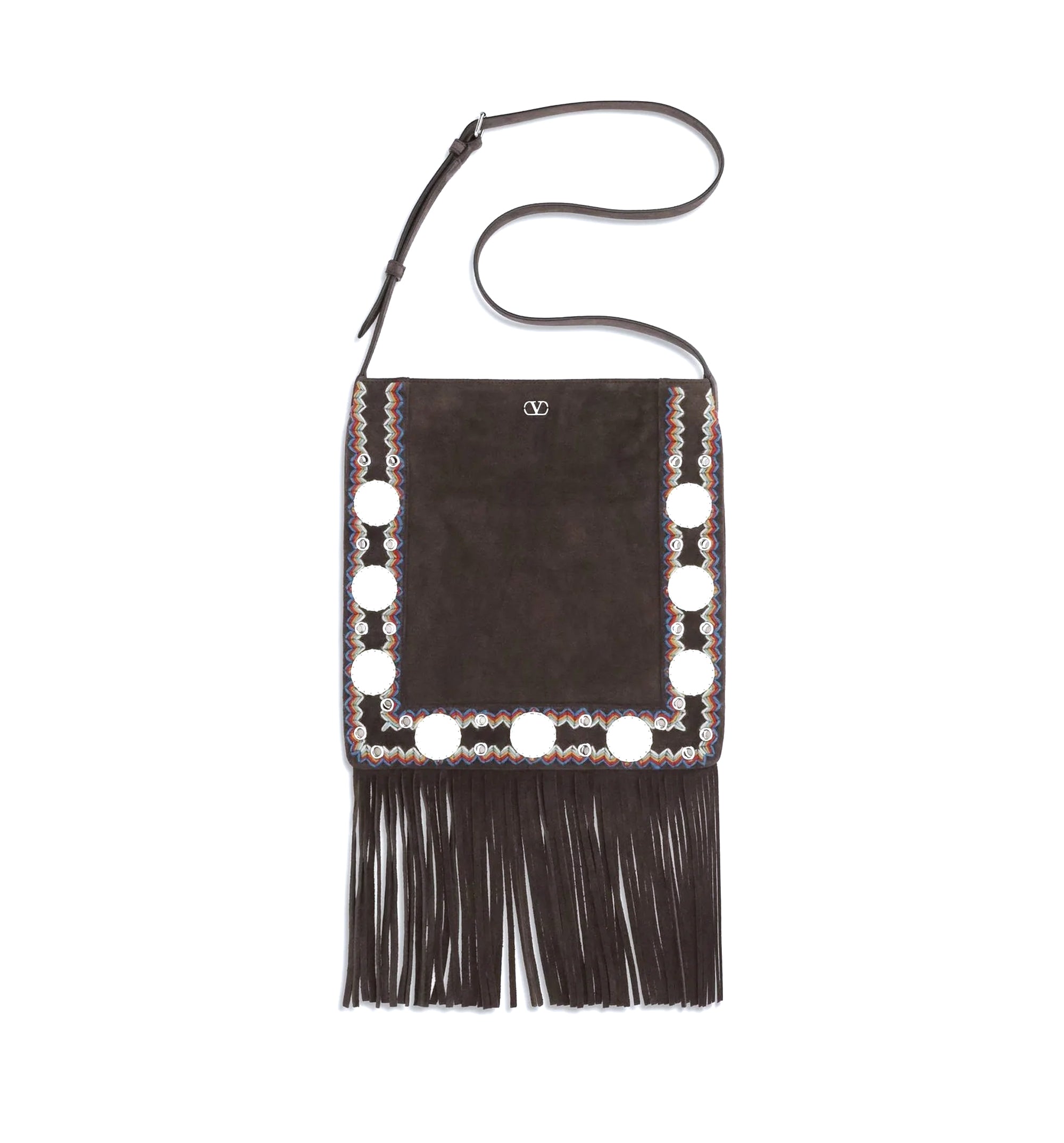 Nellcôte VLogo Signature Fringed Shoulder Bag