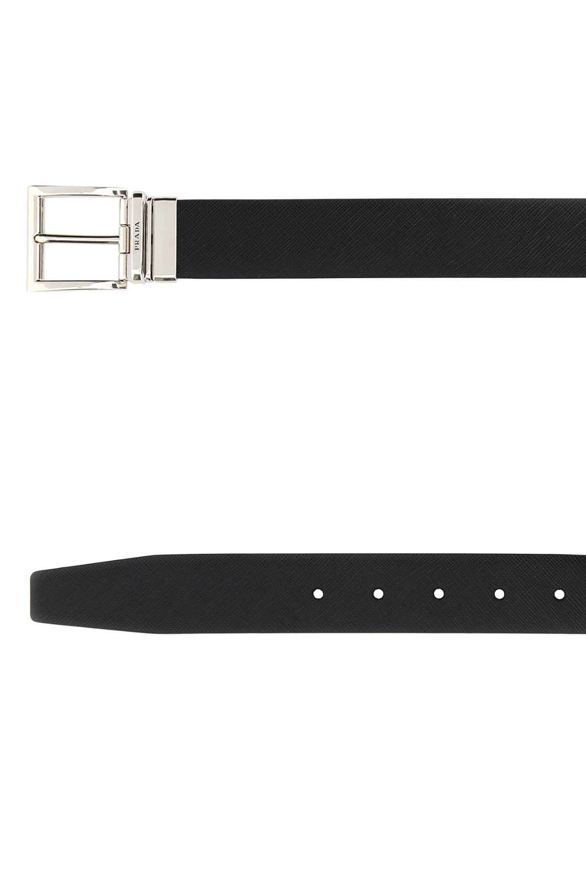 Saffiano Leather Reversible Belt