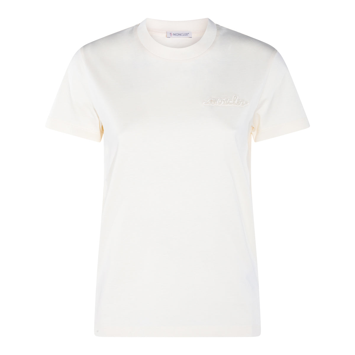 Beaded Logo Cotton T-Shirt