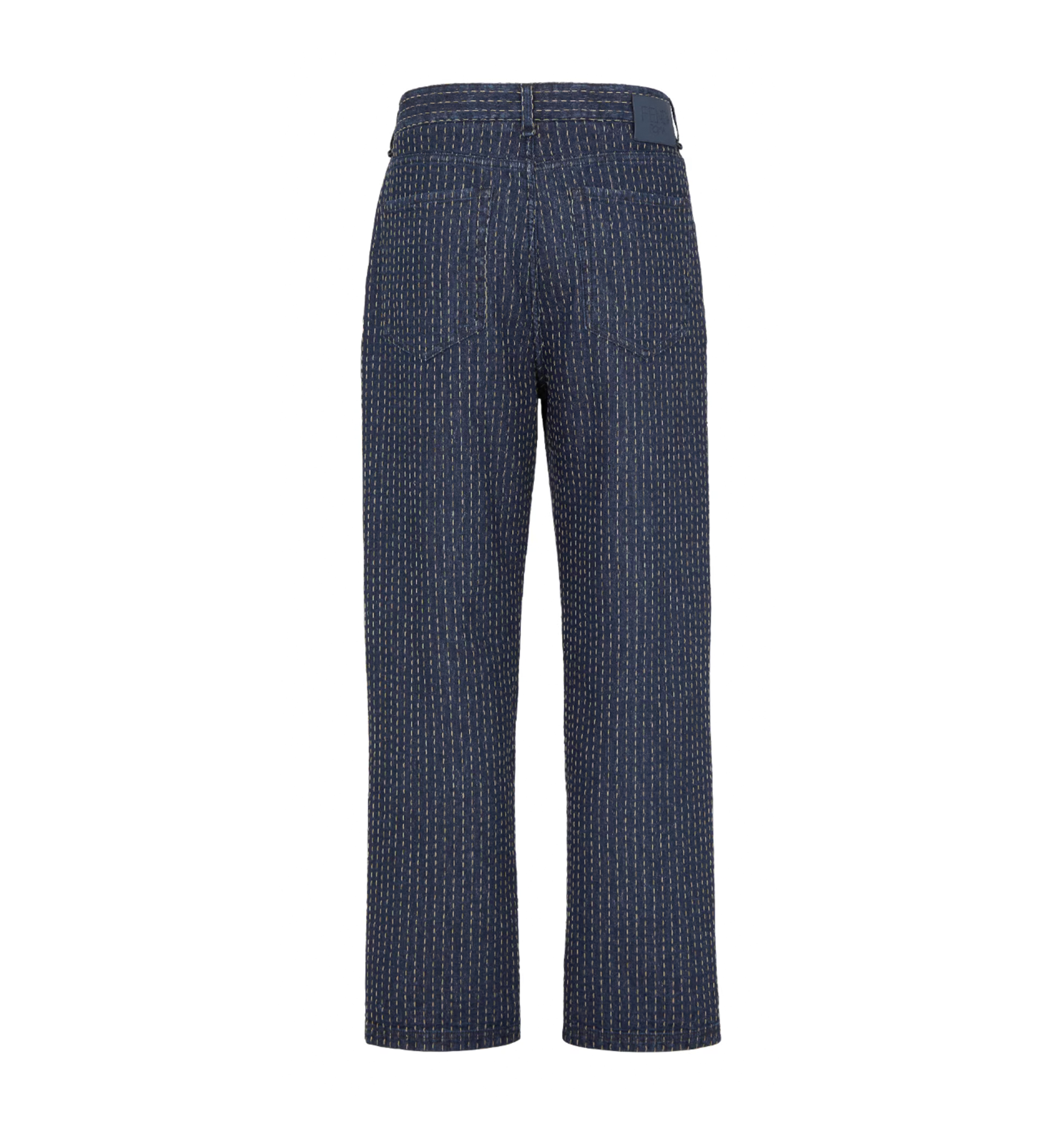 Long Jeans with Topstitching