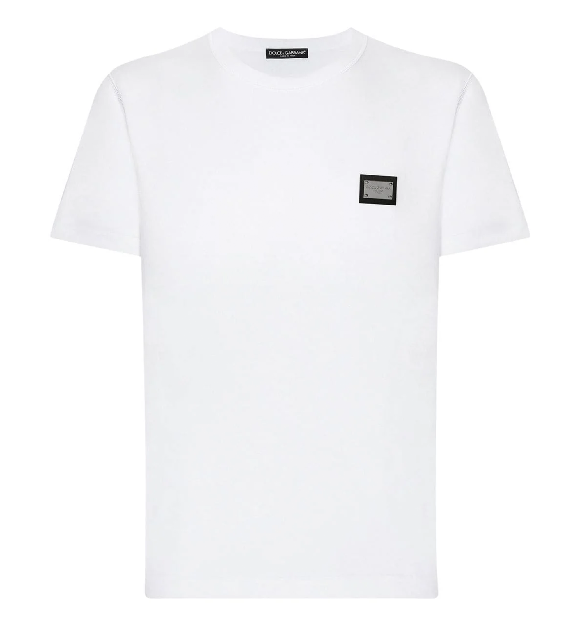 Cotton T-shirt with Branded Tag