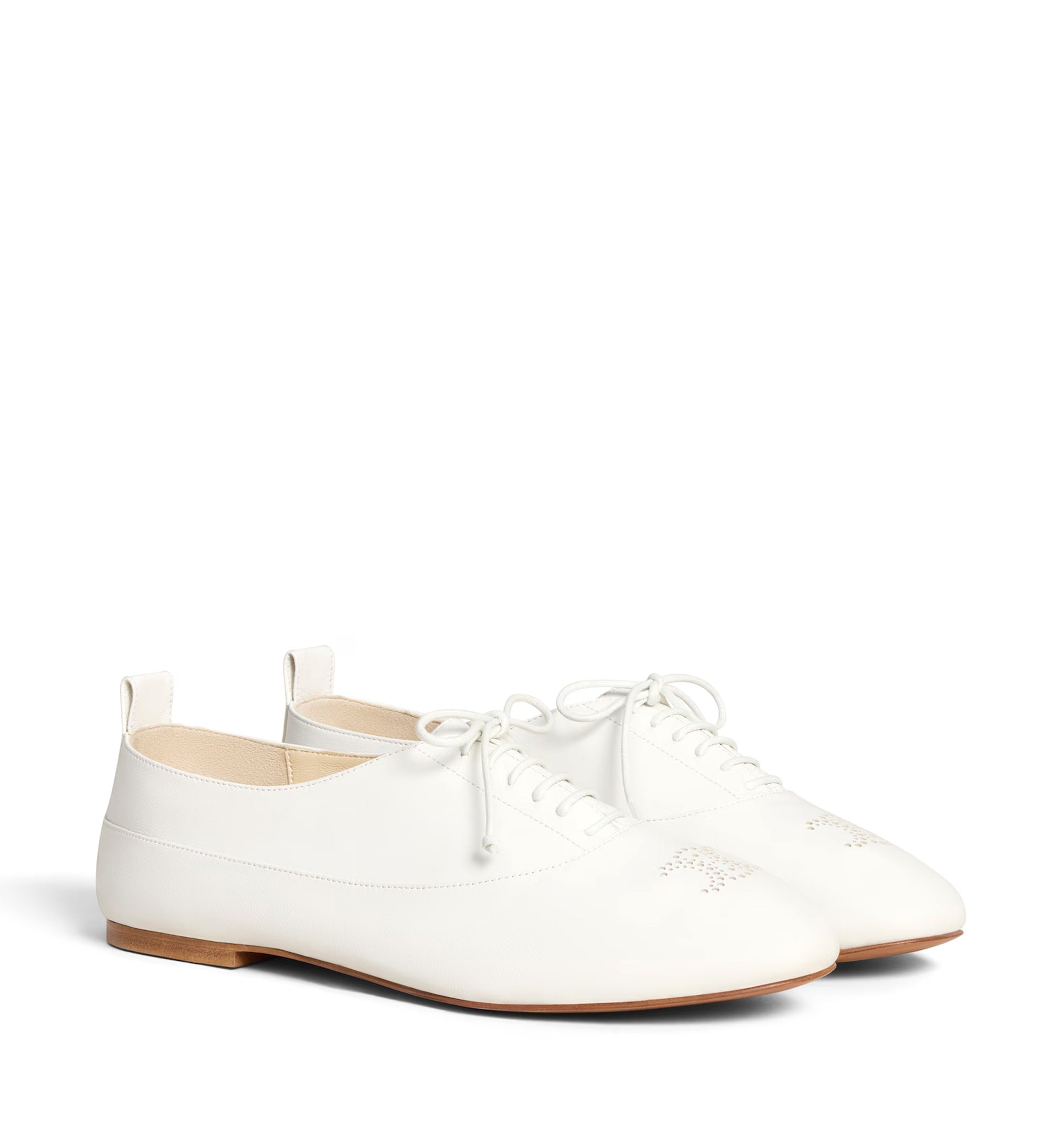 Lise Perforated Triomphe Richelieu In Lambskin