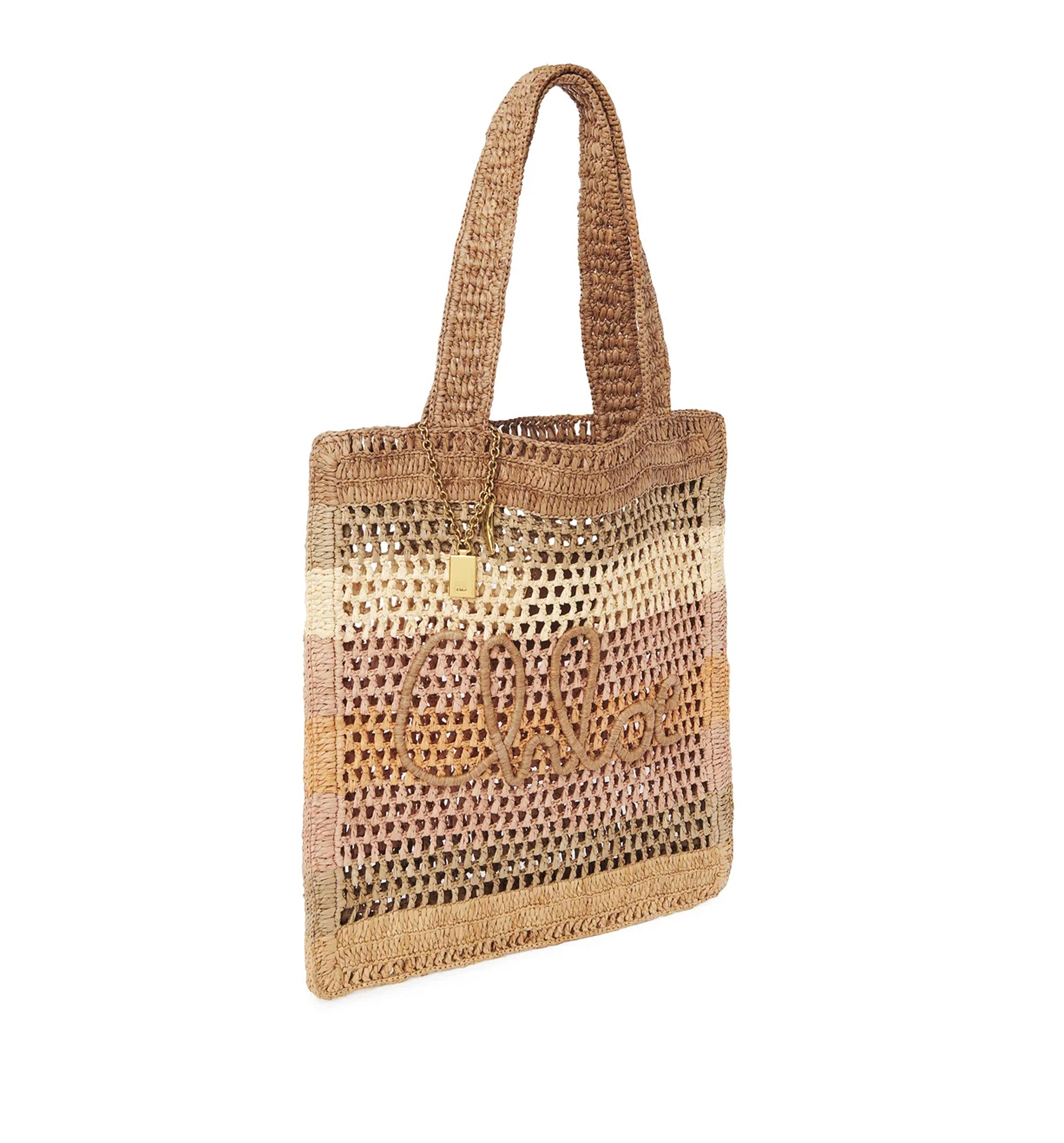 Summer Banana Tote Bag In Raffia