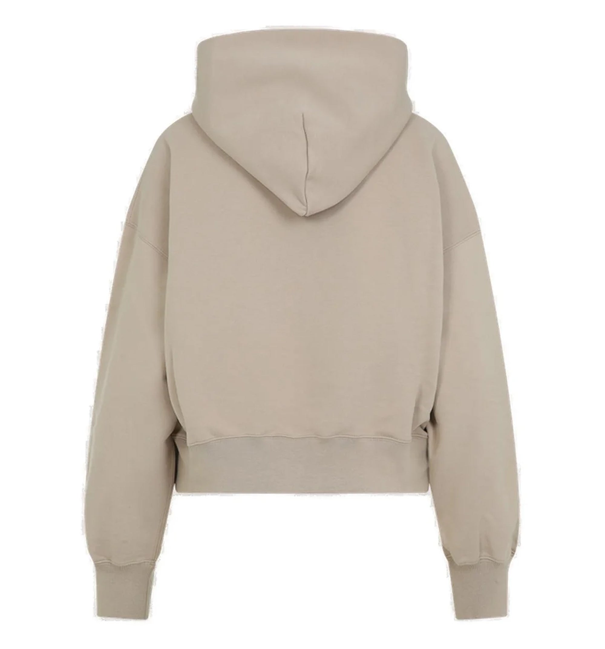 Cotton Hooded Sweatshirt With Print