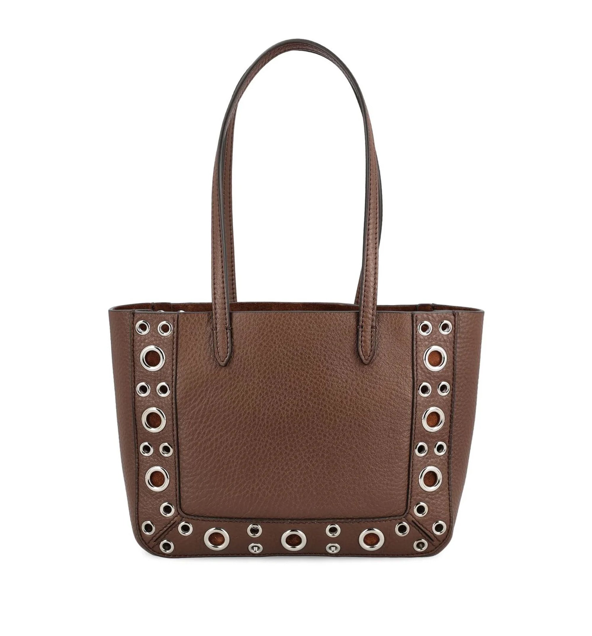 VLogo Plaque Eyelet Detailed Shoulder Bag