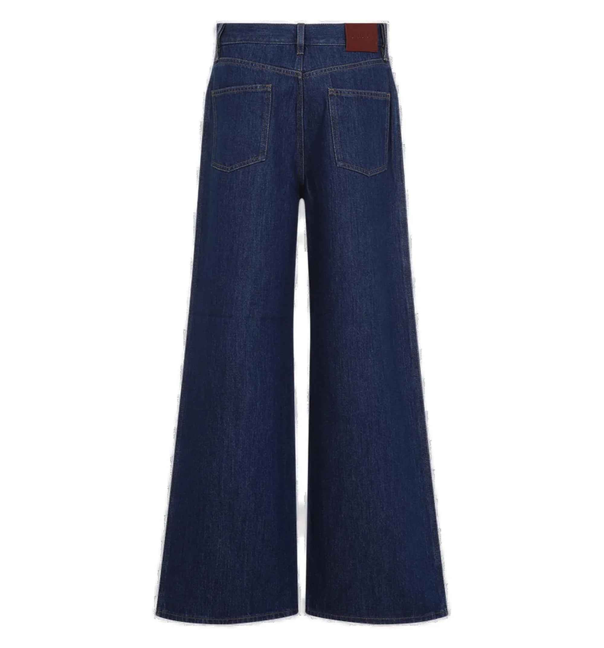 Wide Leg Denim Trousers