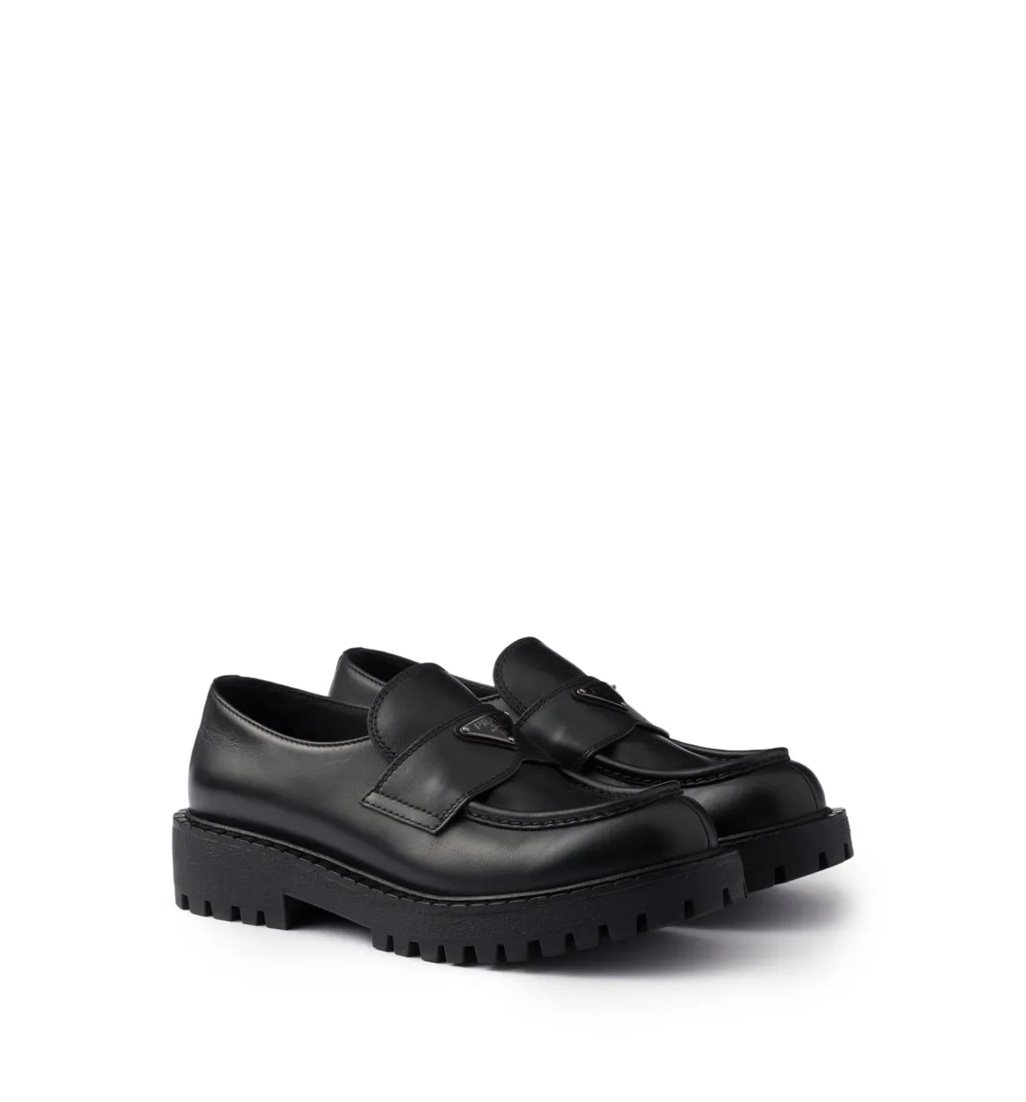 Brushed Leather Loafers