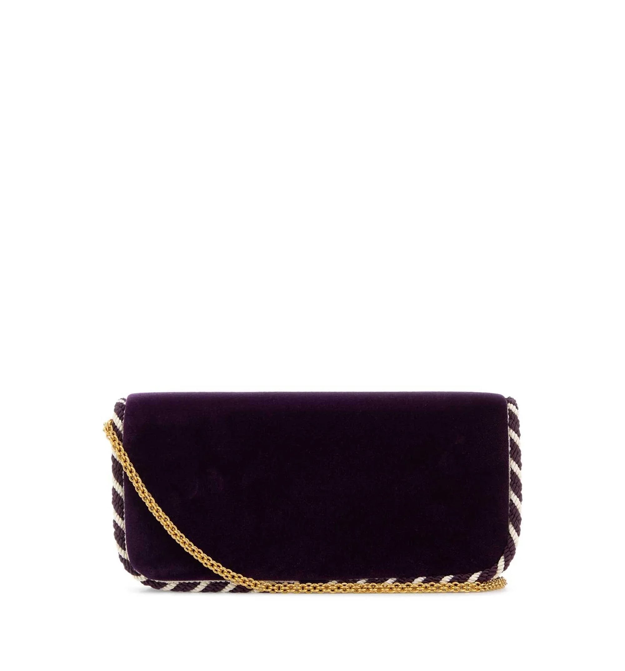 Locò Velvet Foldover Top Clutch Bag