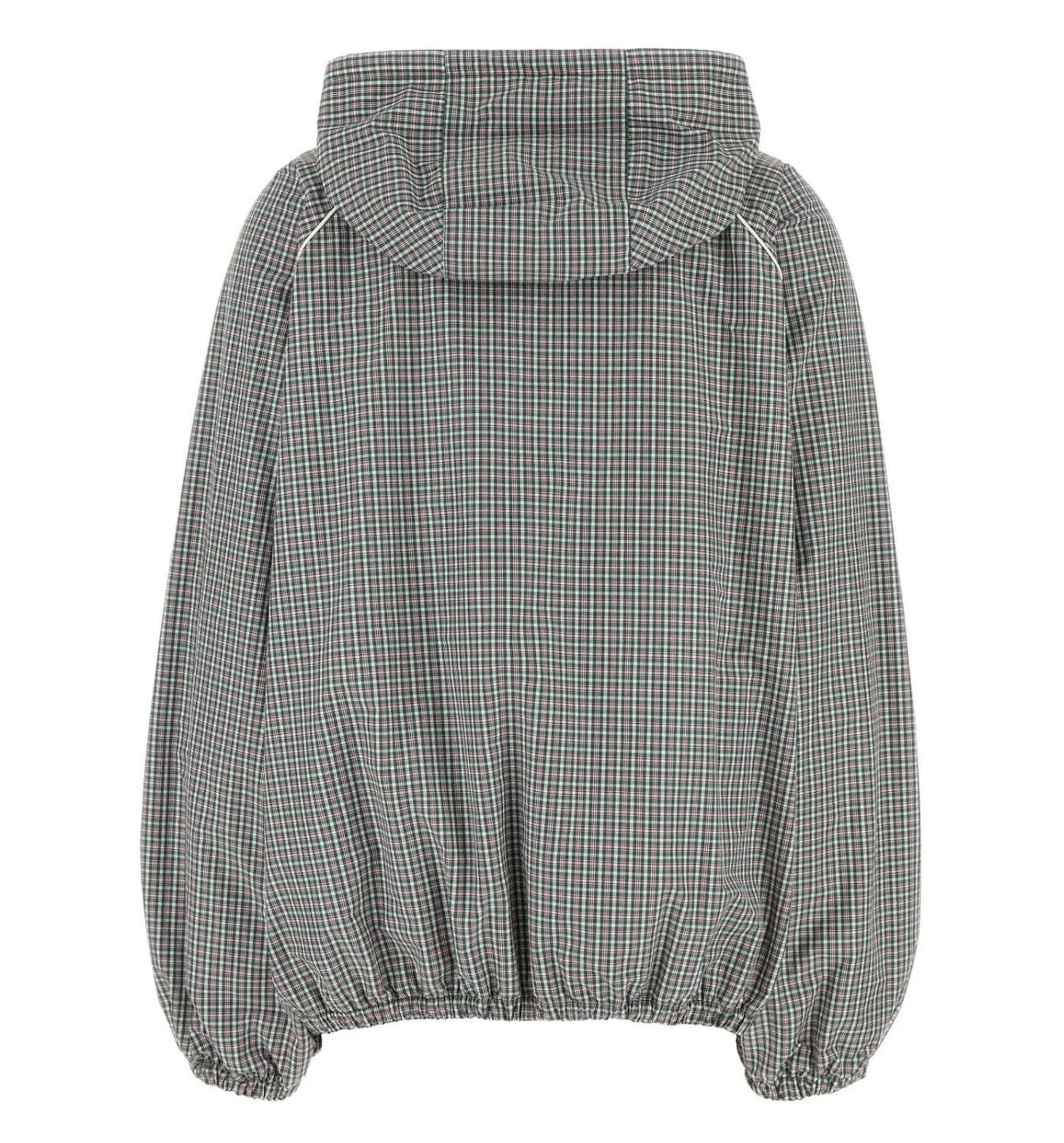 Checked Drawstring Jacket