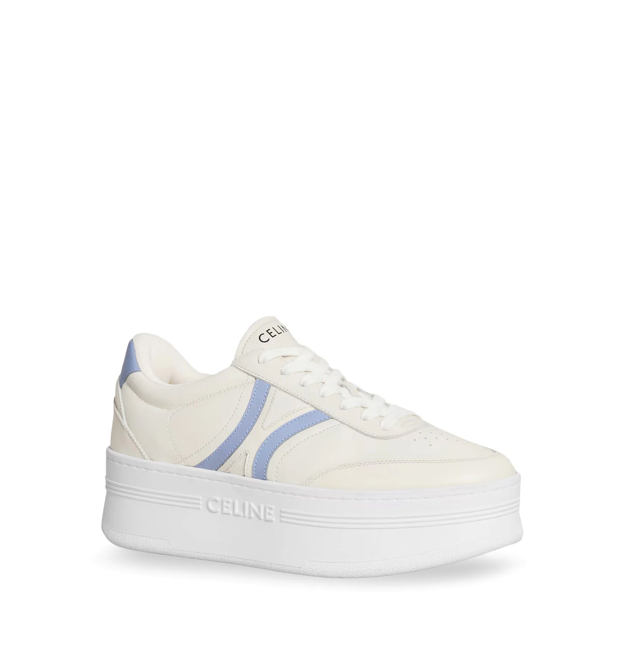 Block Sneakers With Back Triomphe And Wedge Outsole In Calfskin