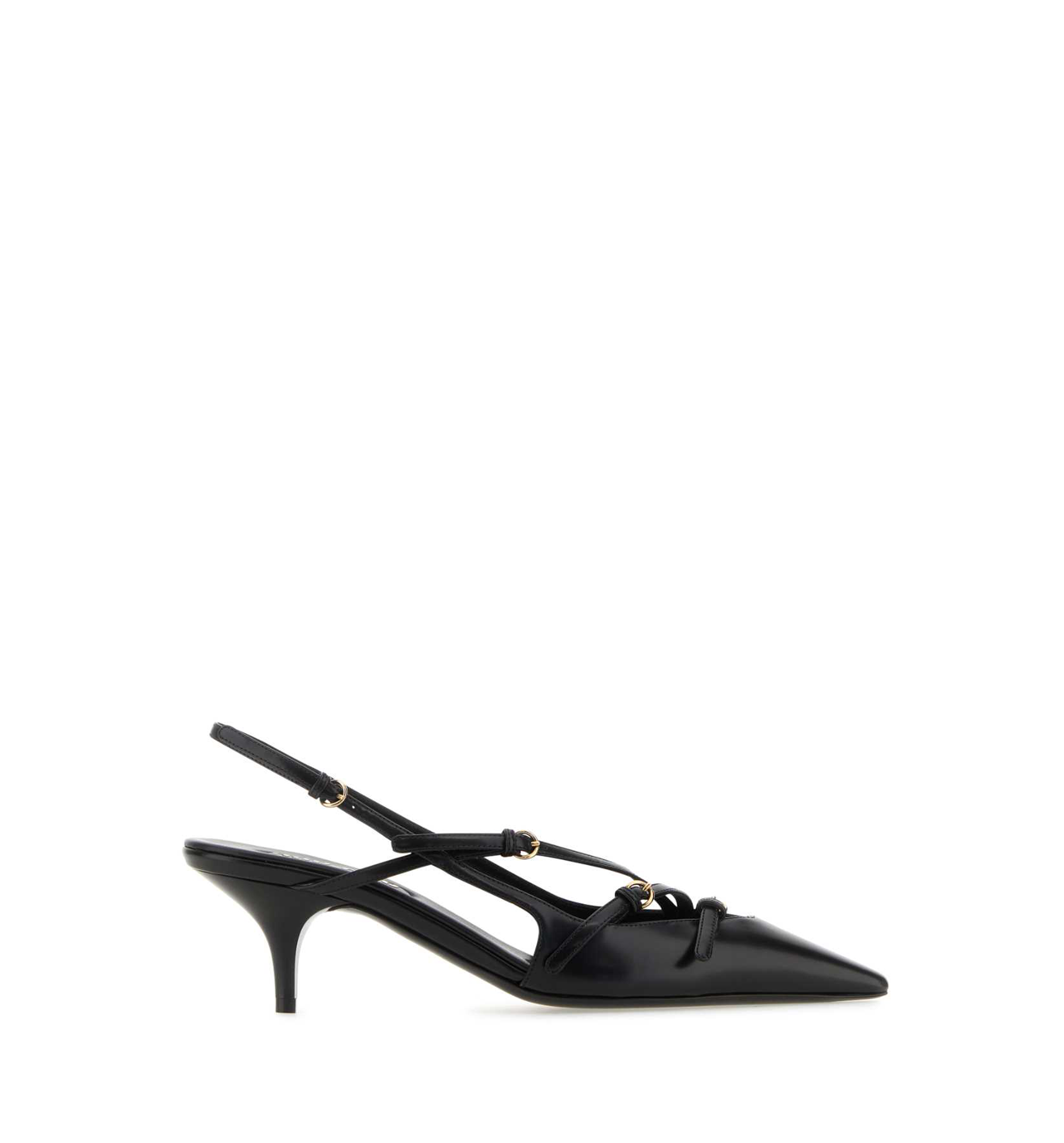 Patent Leather Slingback with Buckles