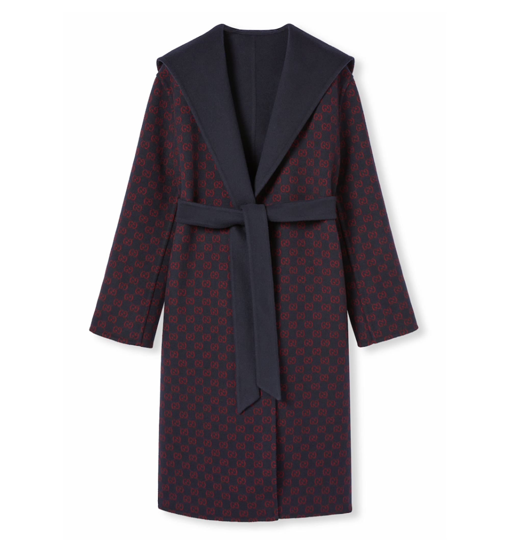 Reversible GG Silk Wool Blend Coat