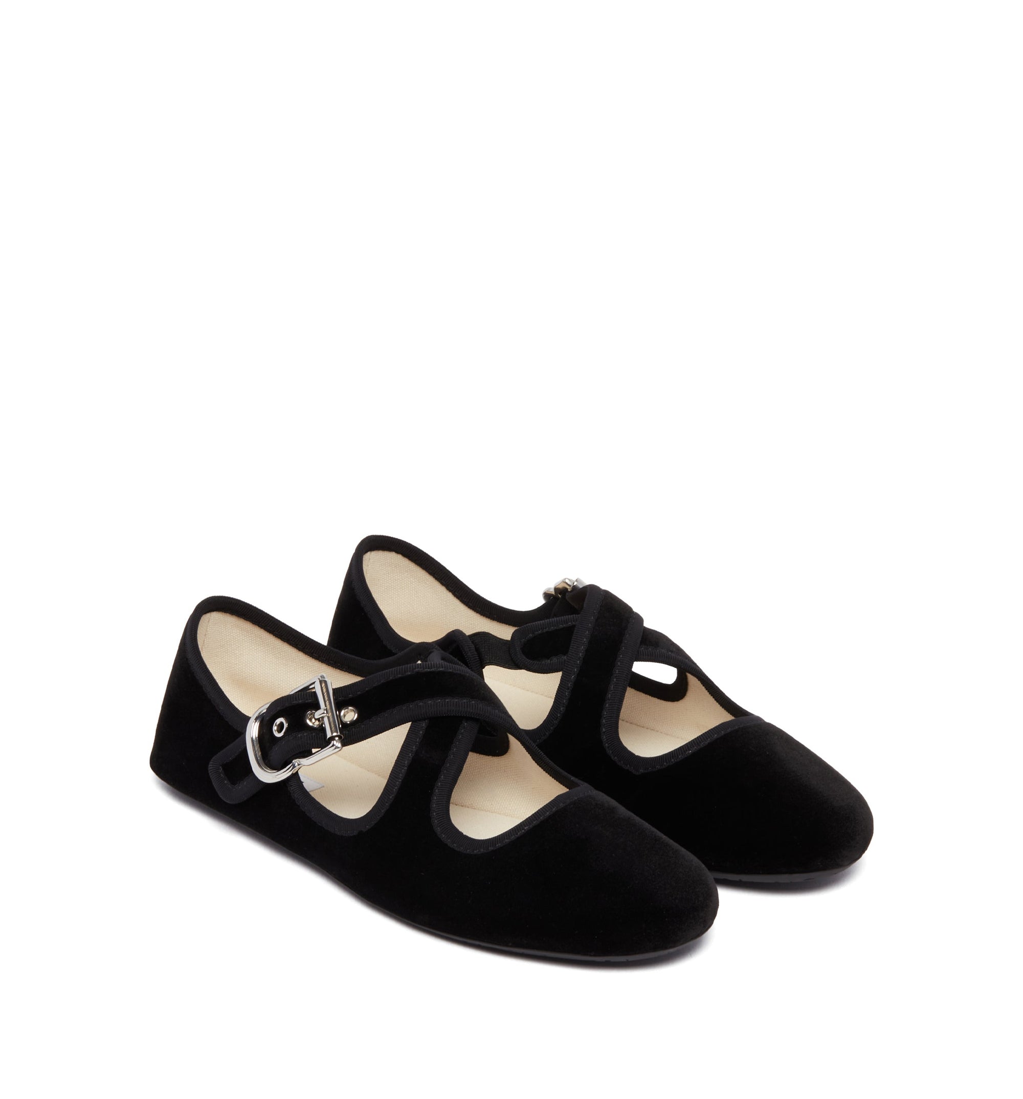 Crossed Flat Ballet Flats