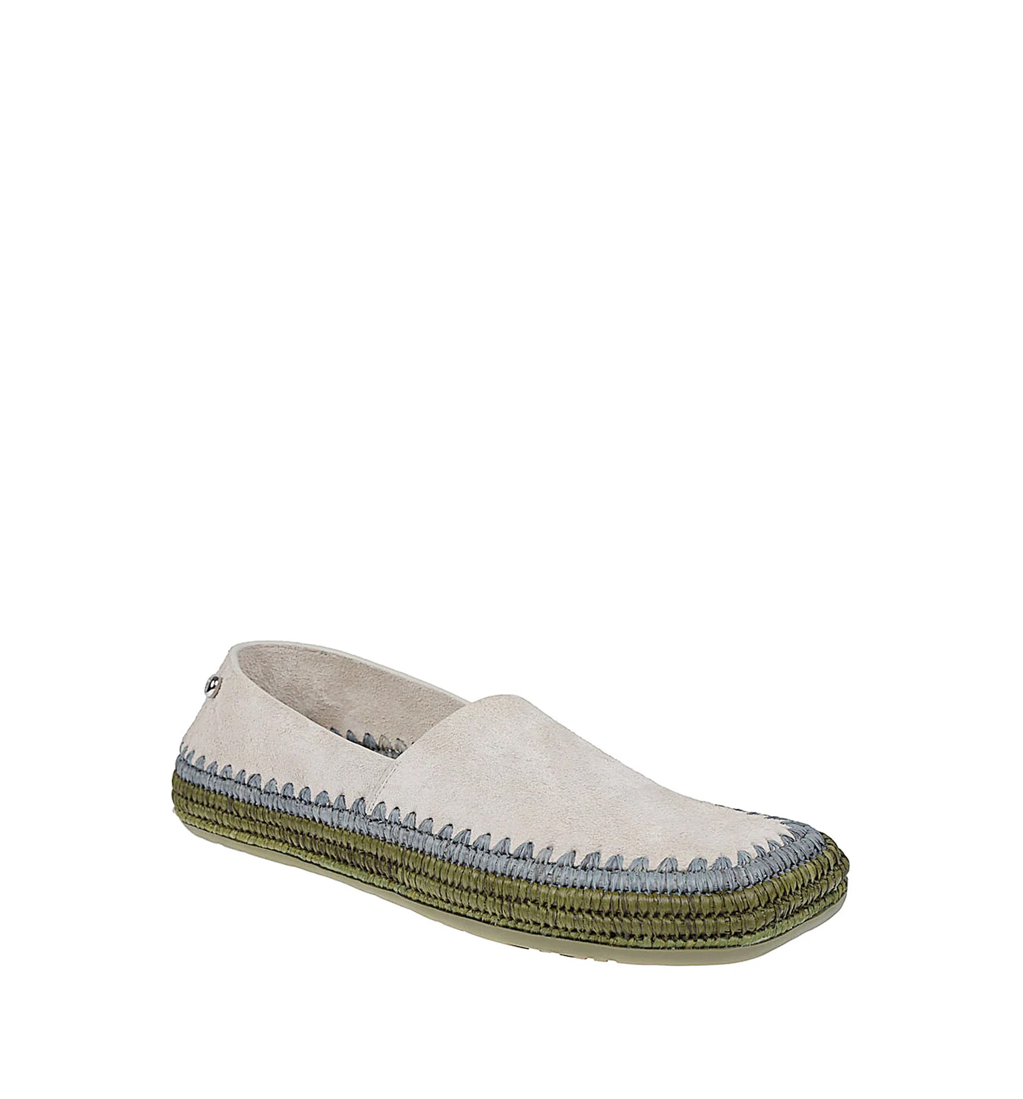 Rio Slipper In Suede And Raffia
