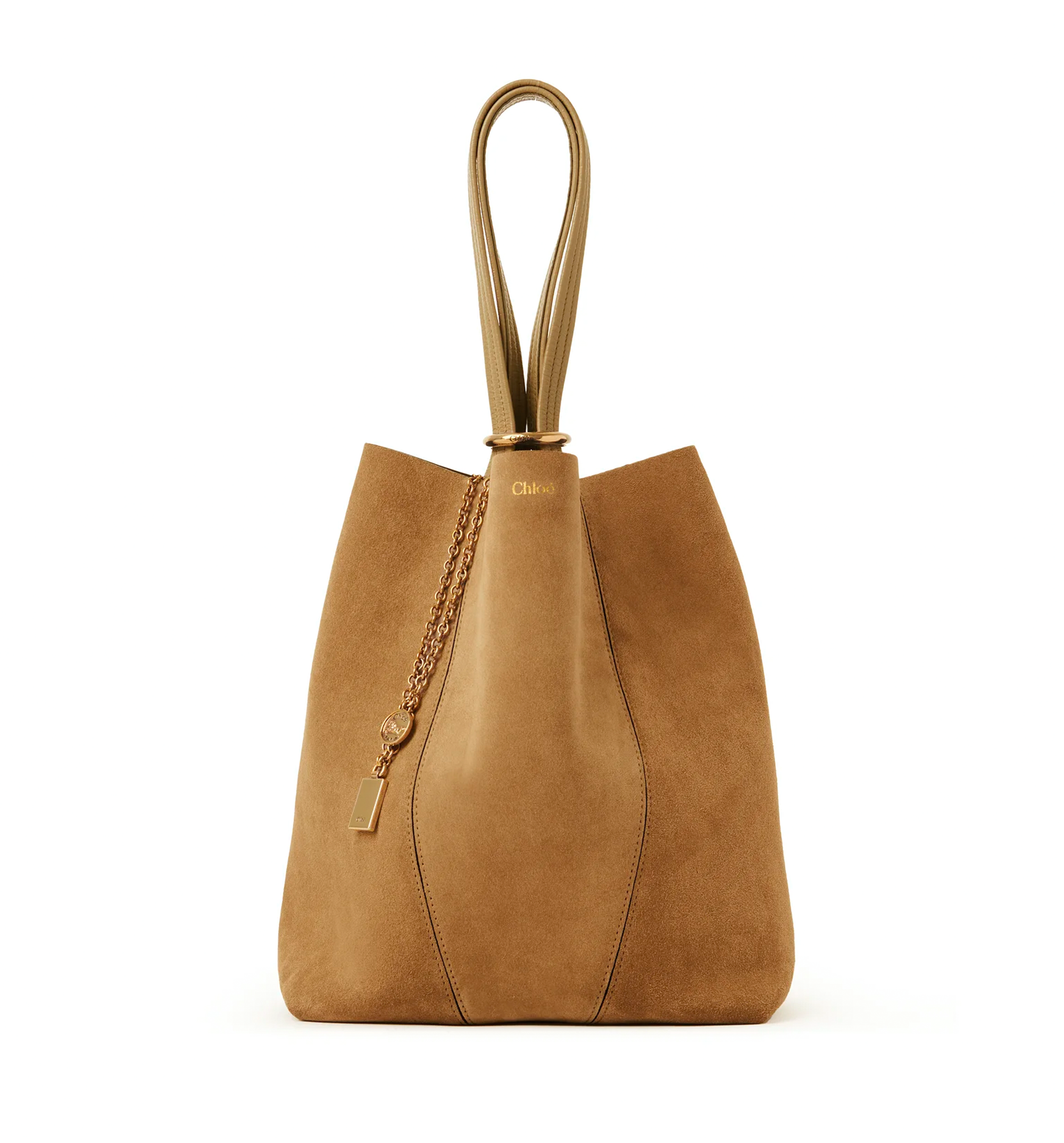 Chloé Spin Tote Bag in Suede Leather