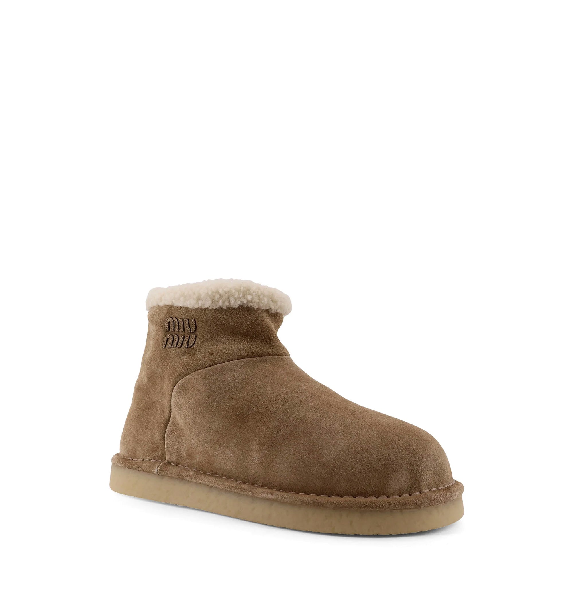 Suede And Shearling Booties
