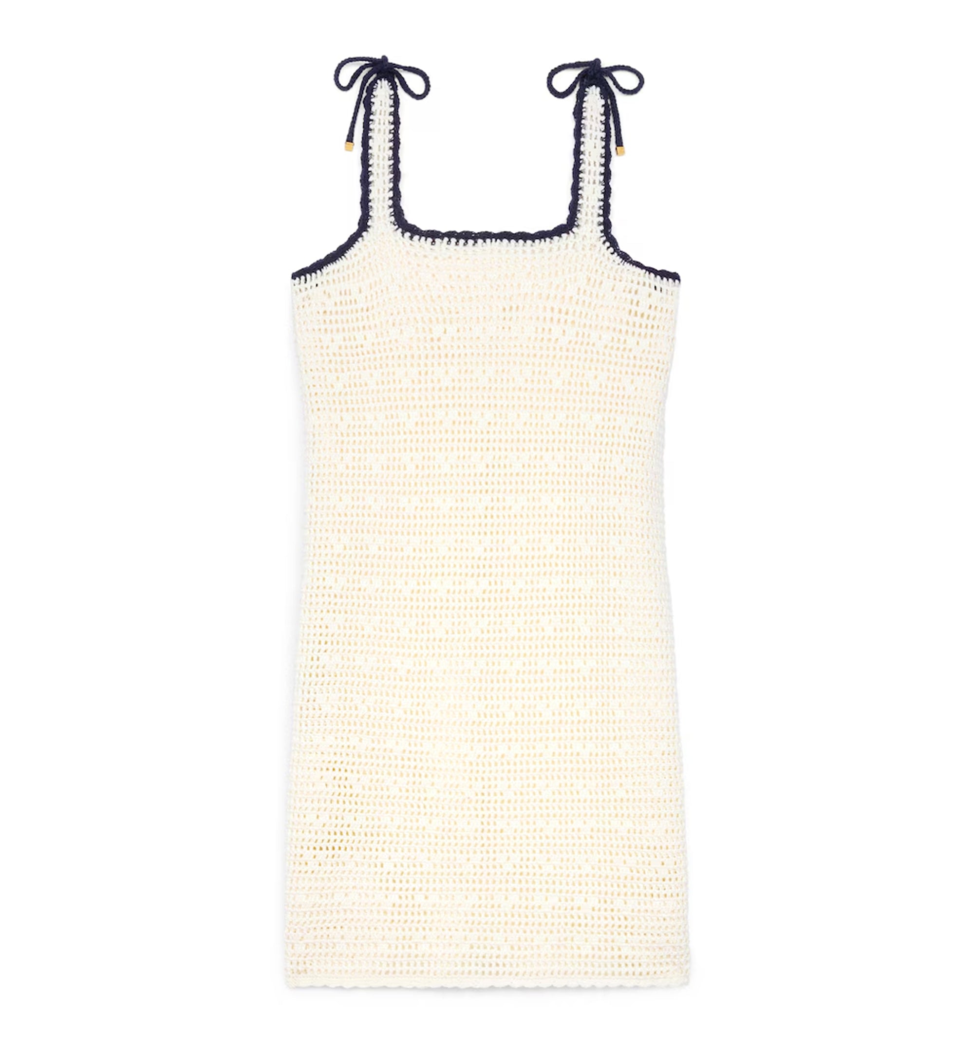 Triomphe Mini Dress in Crocheted Cotton