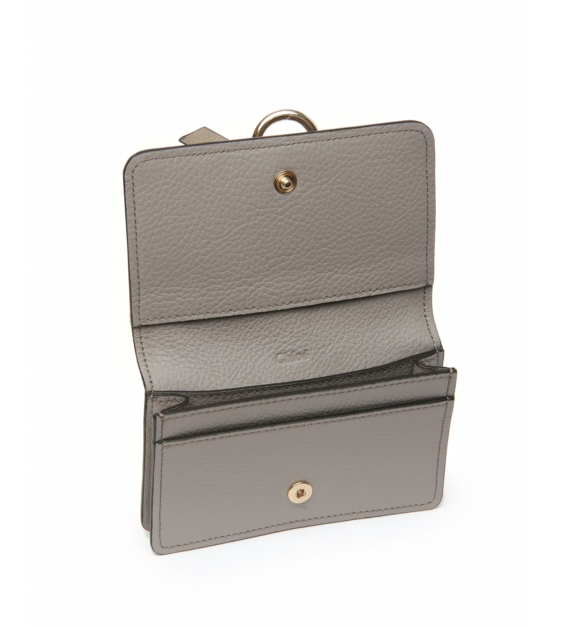 Alphabet Card Holder in Grained Leather