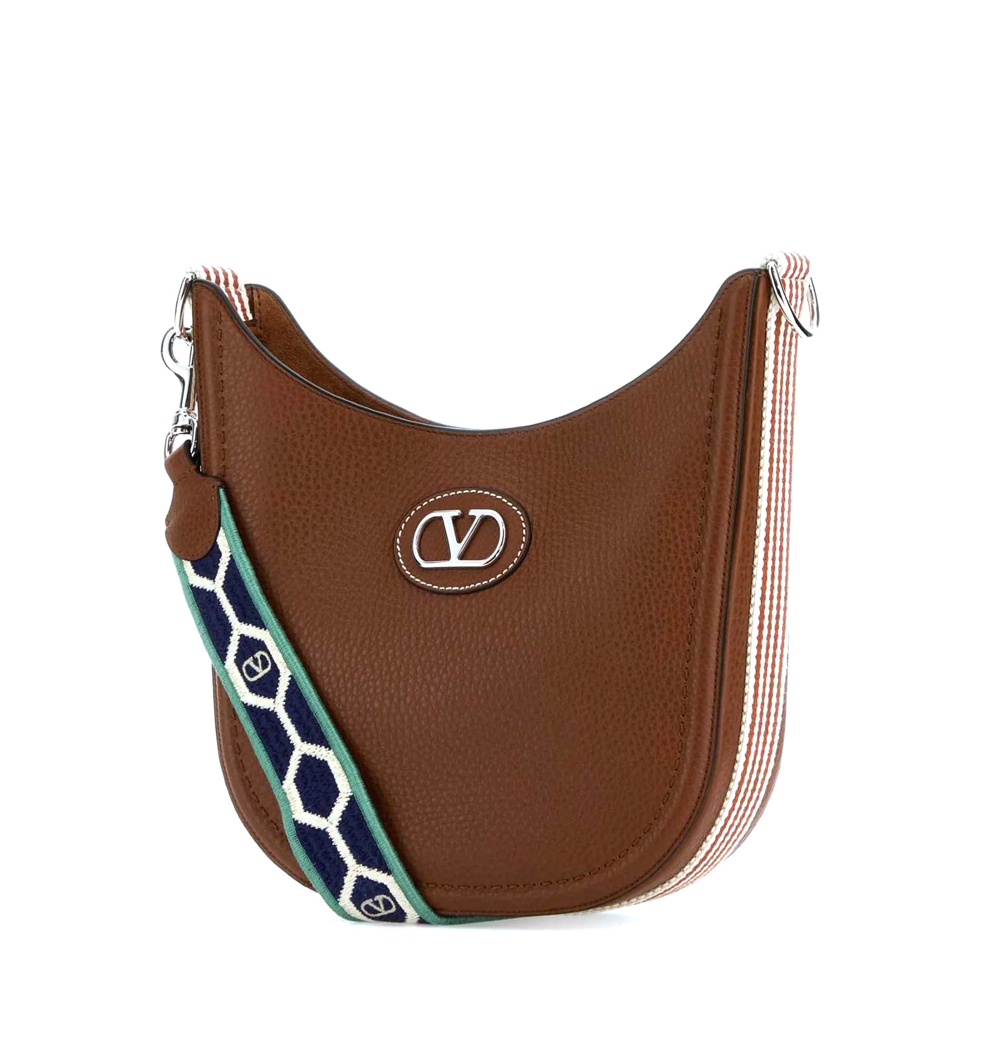 Leather Vlogo Signature Shoulder Bag