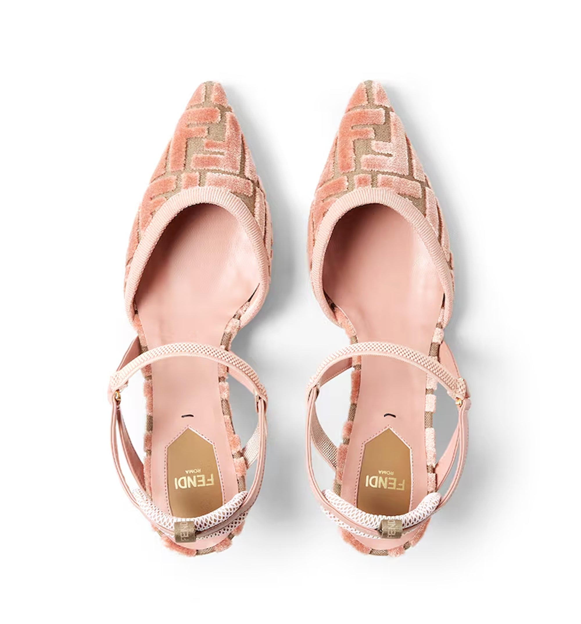 Colibrì Lite Medium-Heeled Slingbacks in Pink FF Fabric