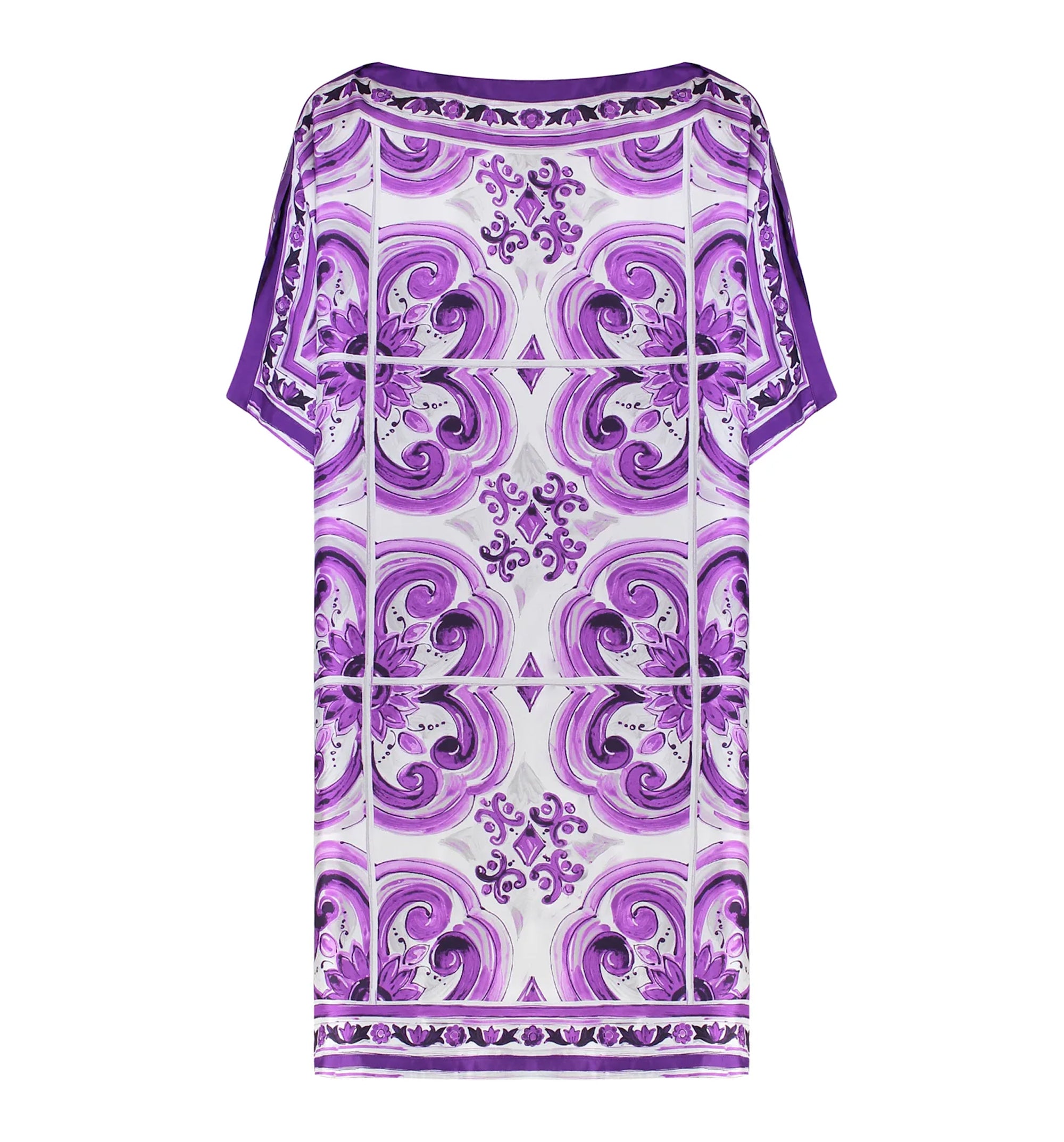 Majolica-Print Twill Caftan