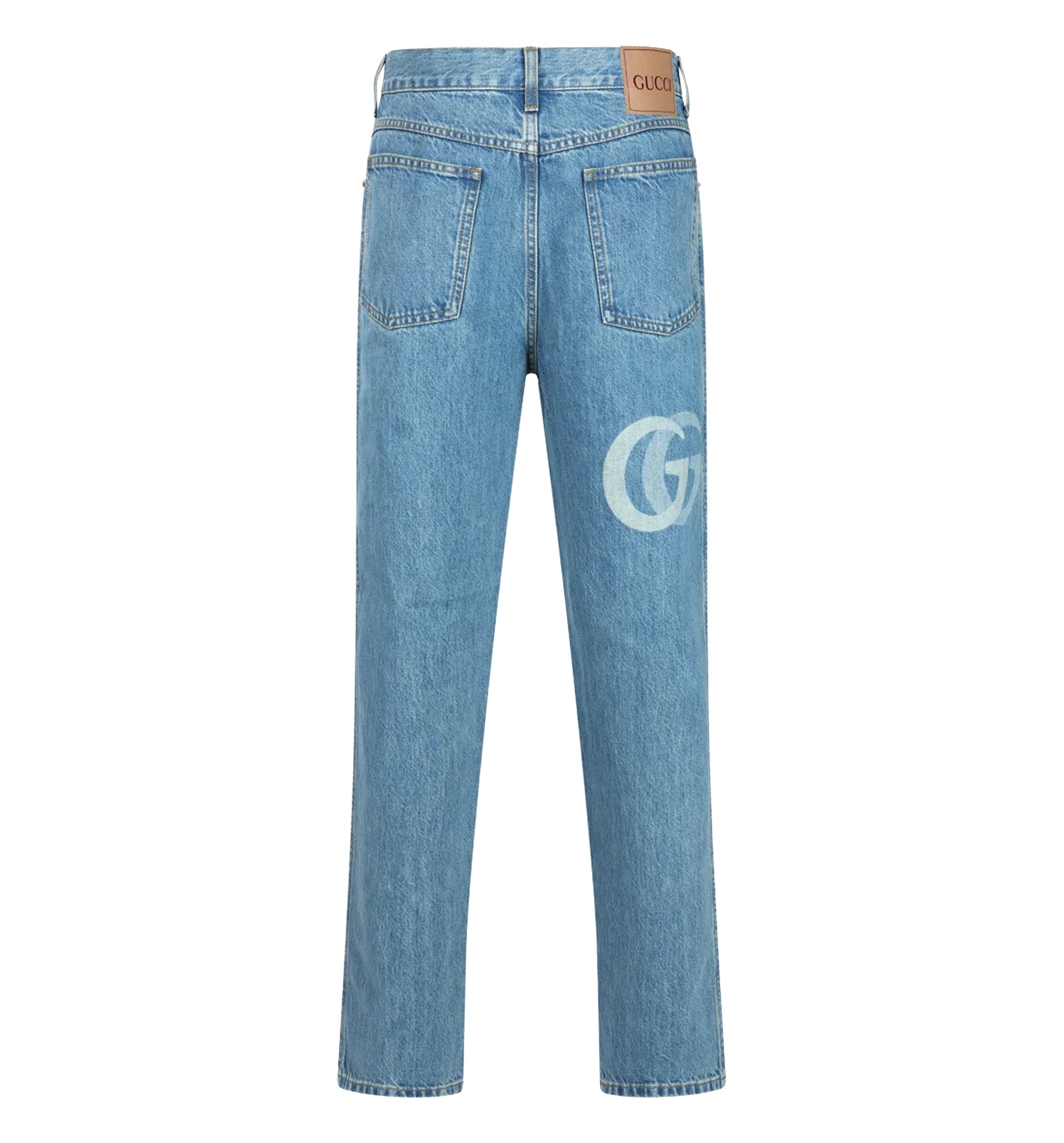 Lasered Double G Denim Jeans