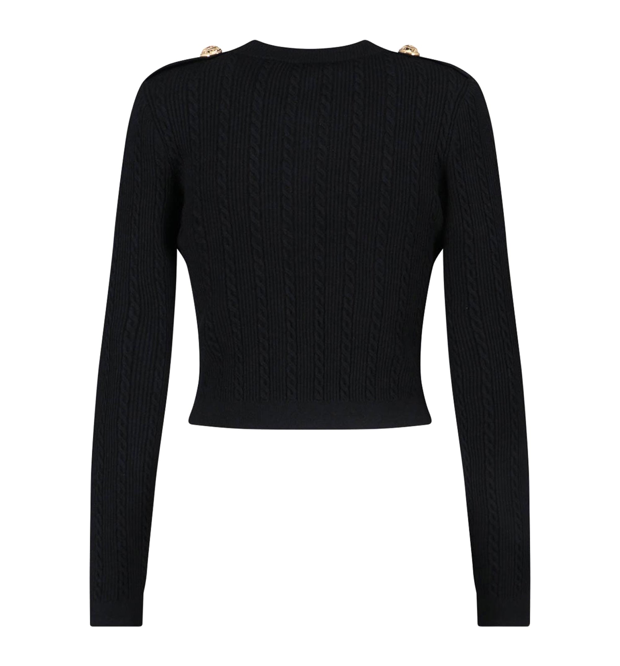 Ribbed and Cable-Knit Cardigan