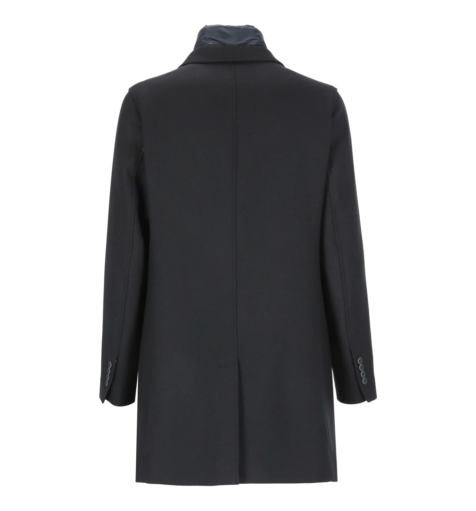 Herno Buttoned High Neck Long-Sleeved Coat