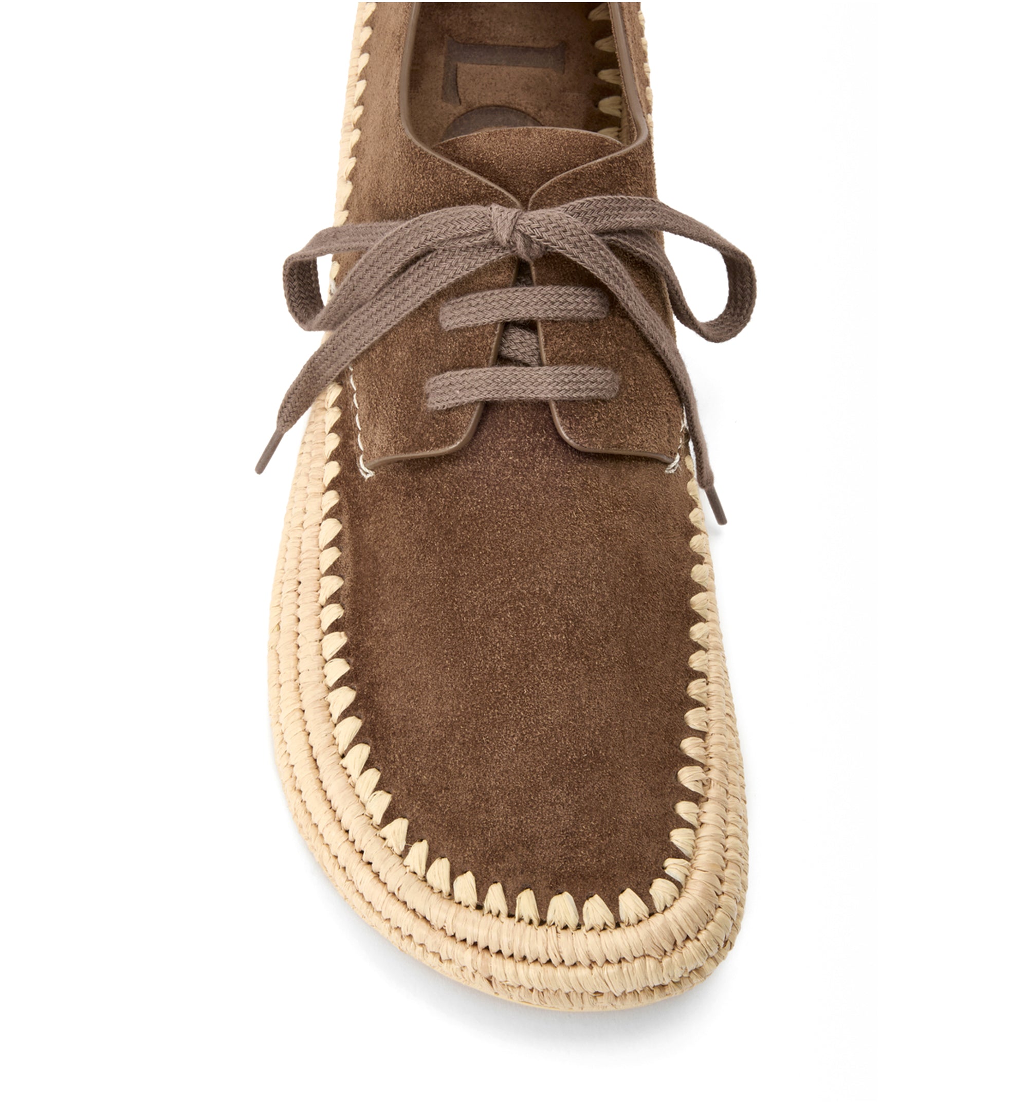 Rio Lace-up In Suede And Raffia