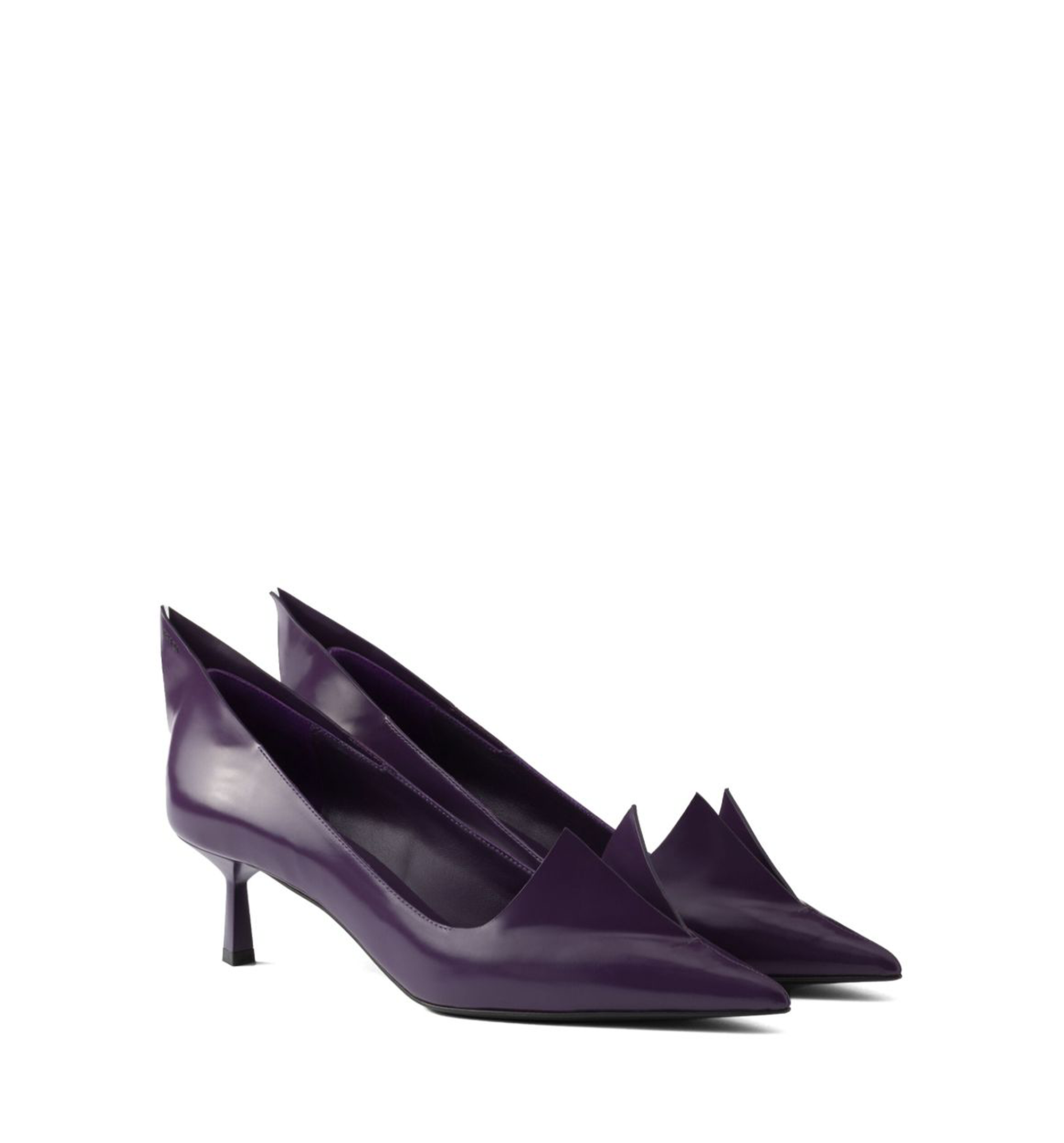 Brushed Leather Origami Pump