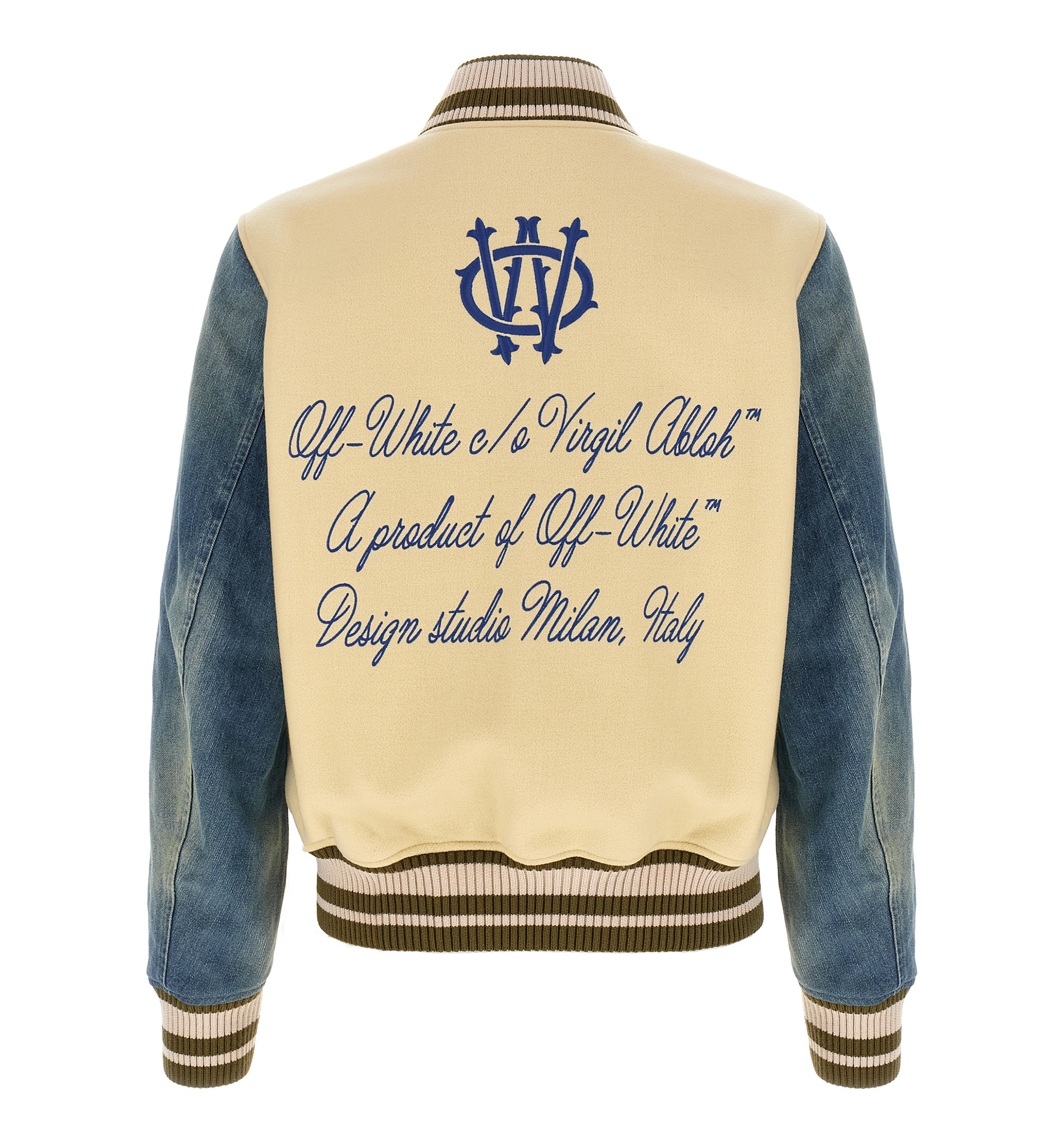 Gothic Wool Denim Varsity Jacket