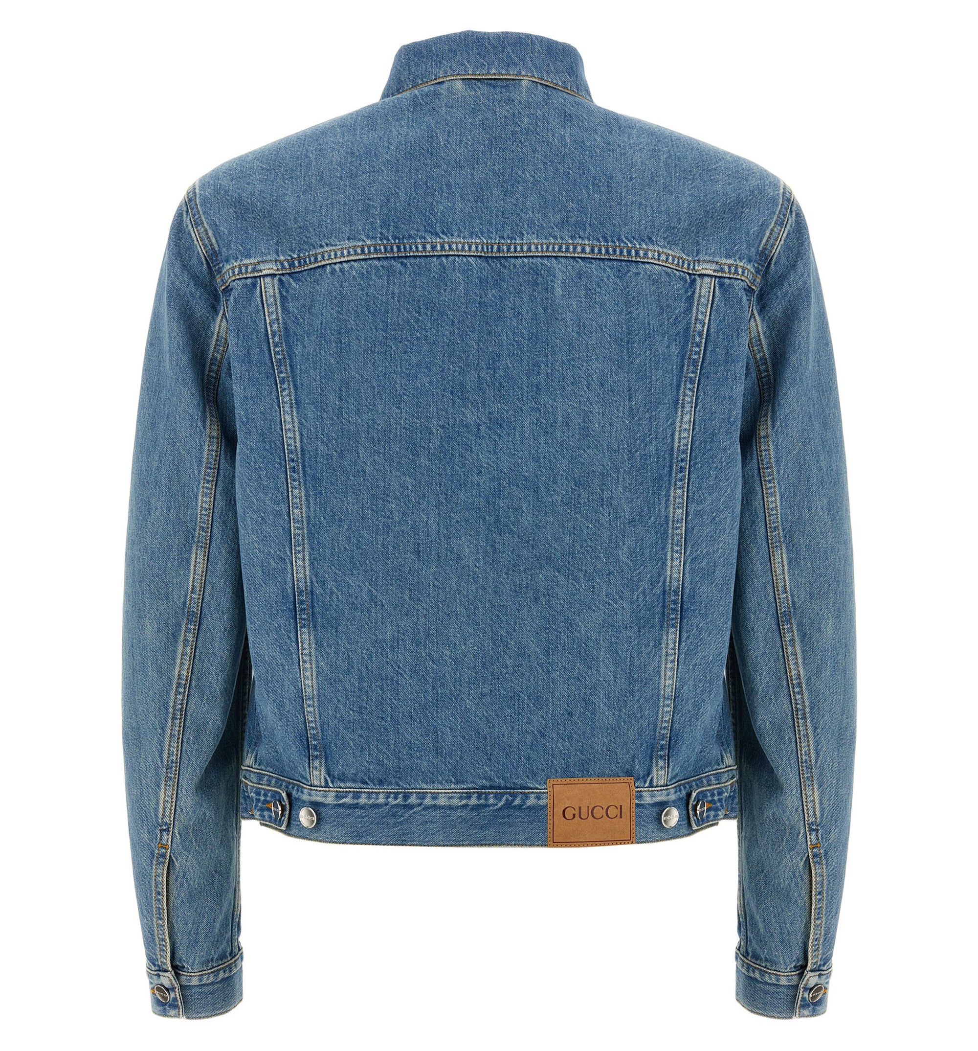 Lasered Double G Denim Jacket