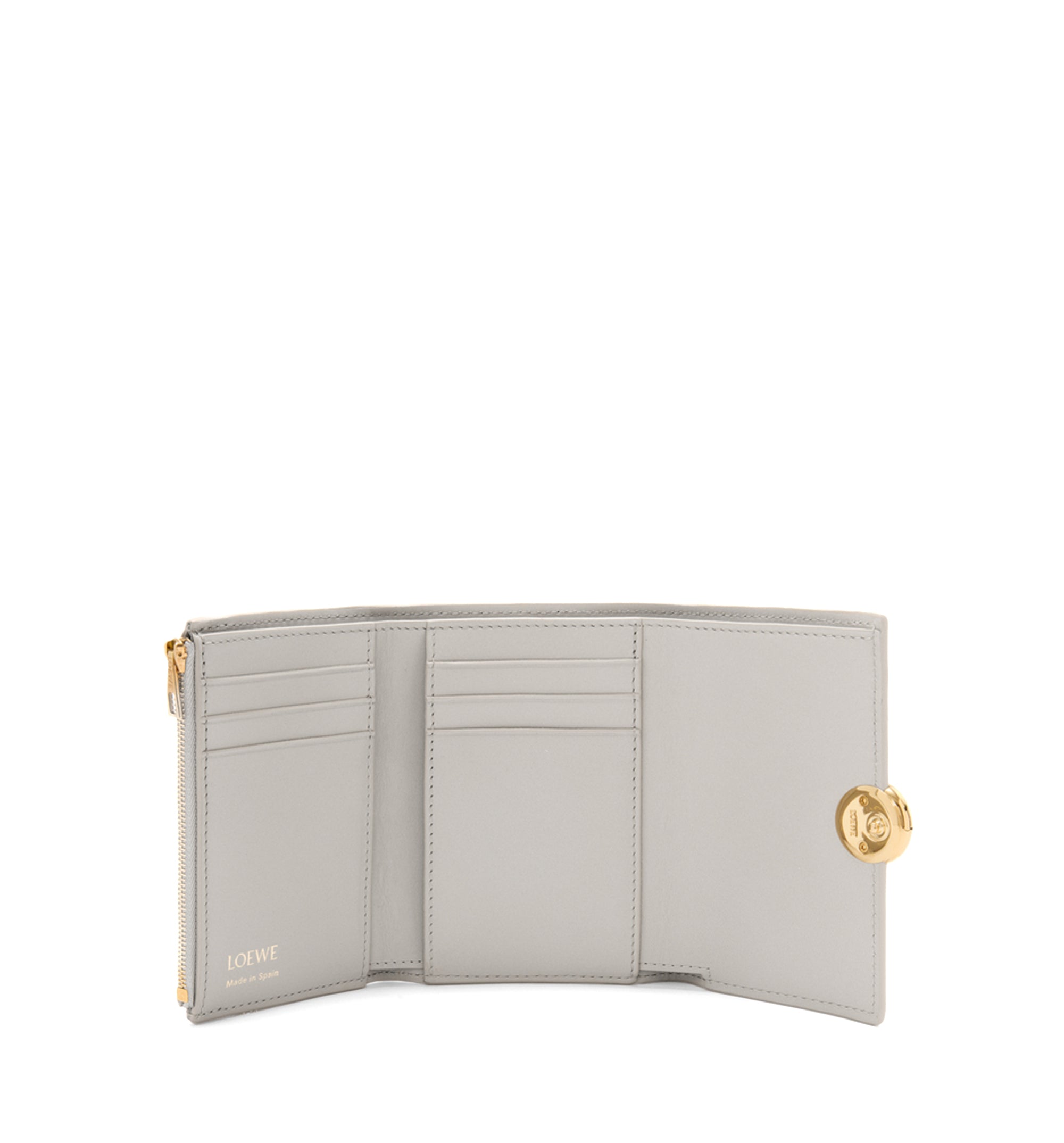 Pebble Small Vertical Wallet in Shiny Nappa Calfskin