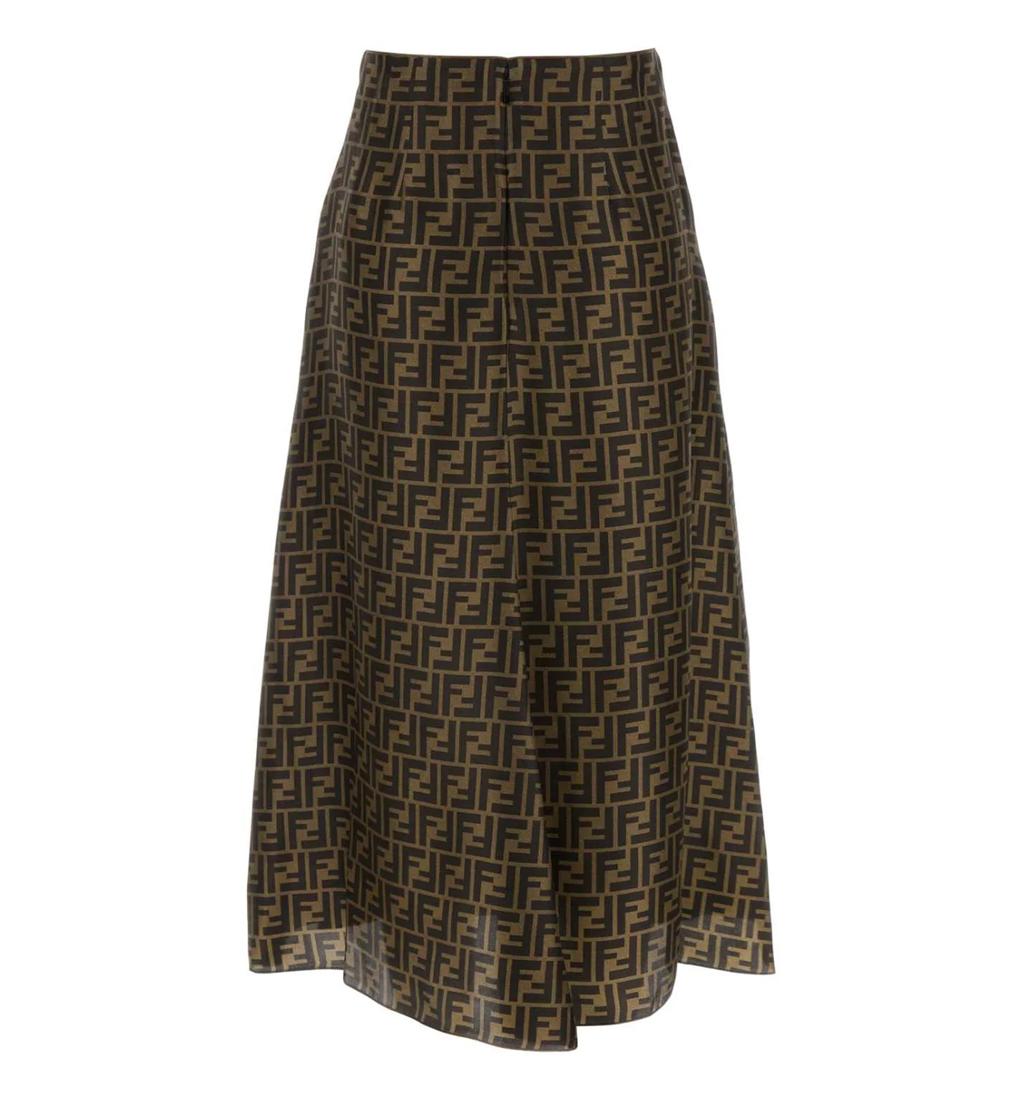 Fendi Logo Printed High Waisted Skirt