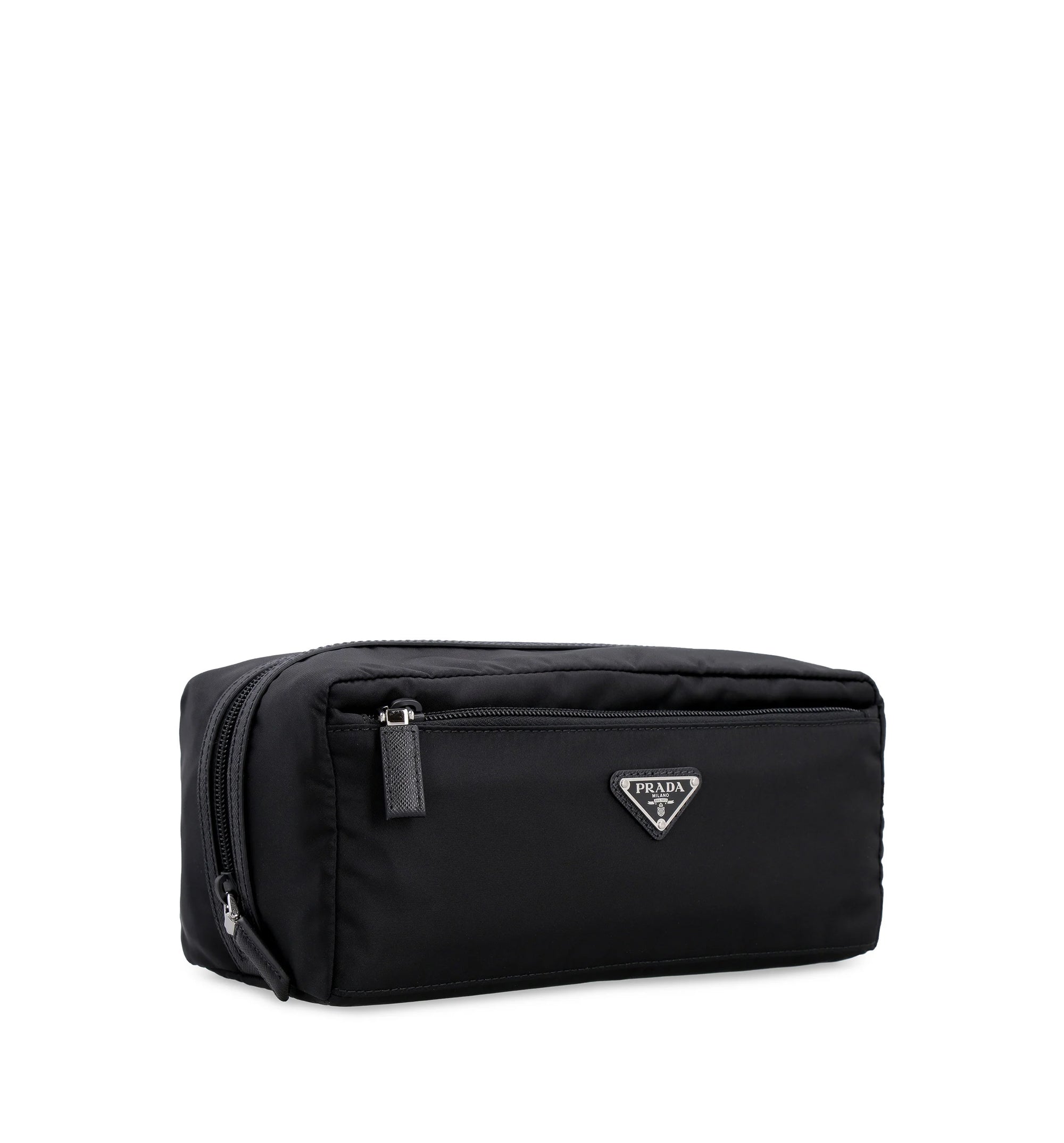 Prada Logo Plaque Travel Pouch