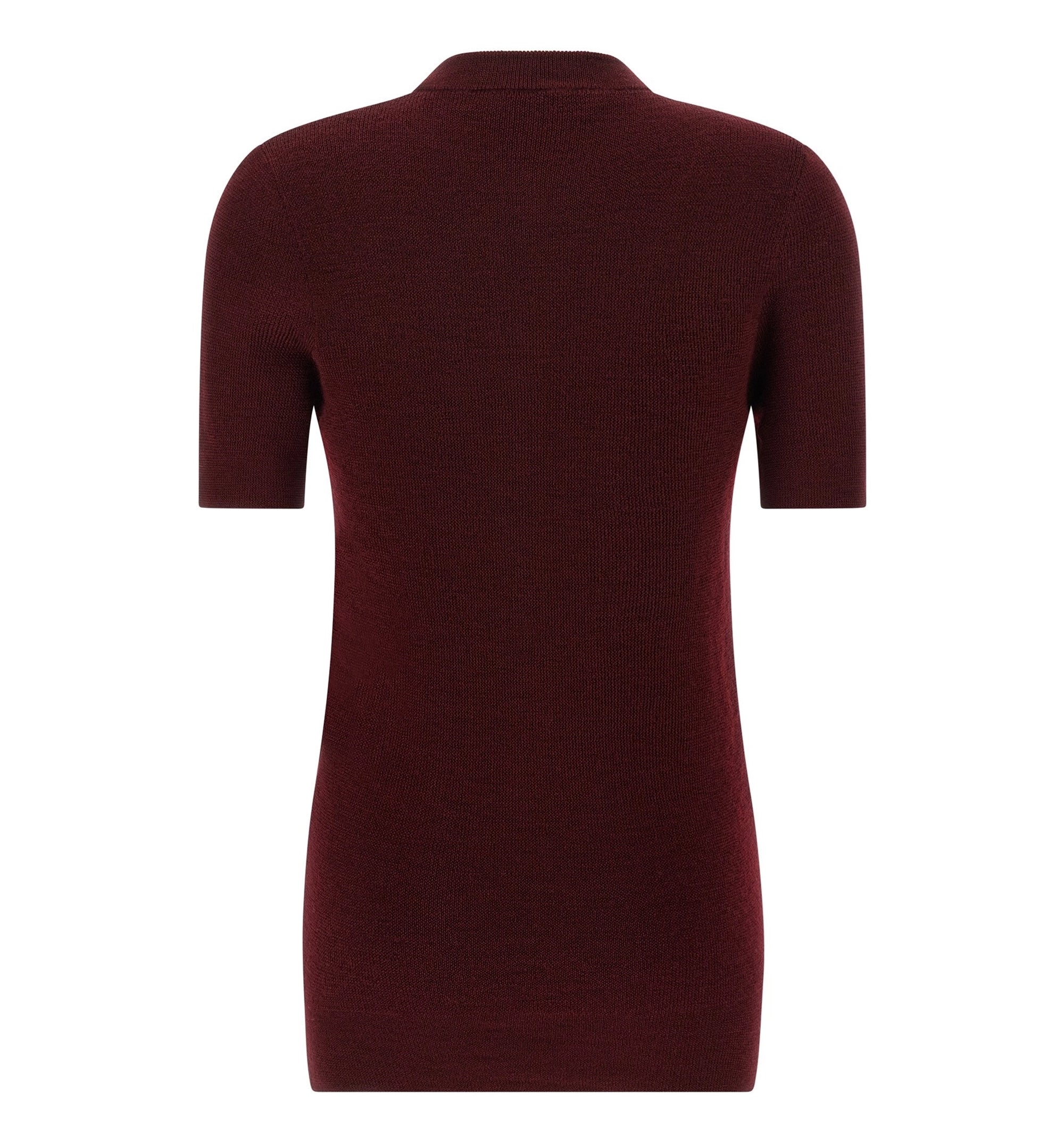 Short-Sleeved Wool Sweater with Pendants